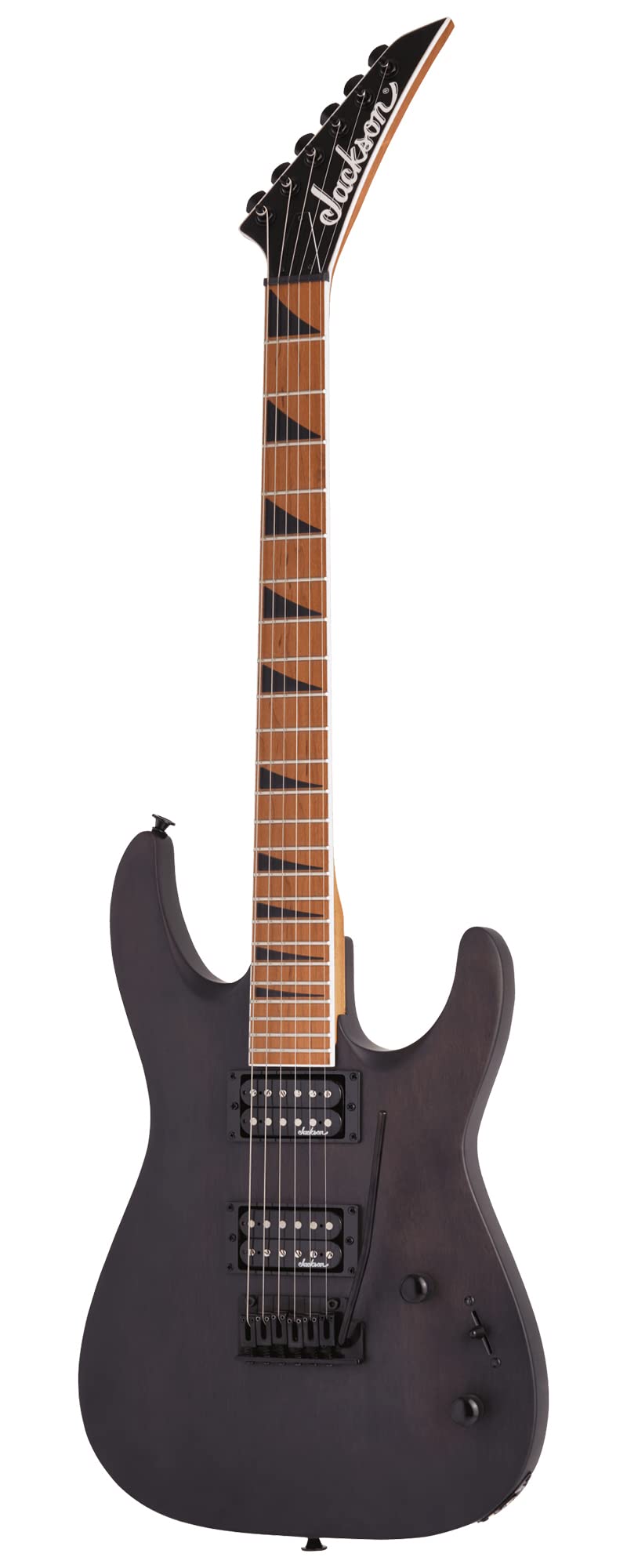 Jackson Dinky Arch Top JS24 DKAM Electric Guitar - Black Stain Bundle with Cable, Tuner, Strap, Picks, and Austin Bazaar Instruc