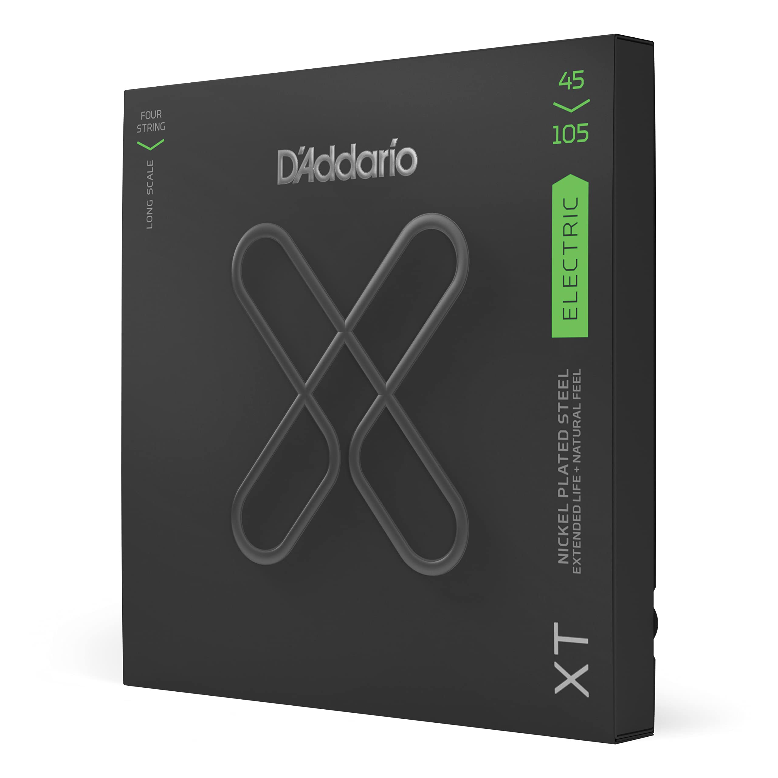 DAddario Xt Nickel Plated Steel Bass Coated Guitar Strings, Light Top/Medium Bottom, Long Scale, 45-105