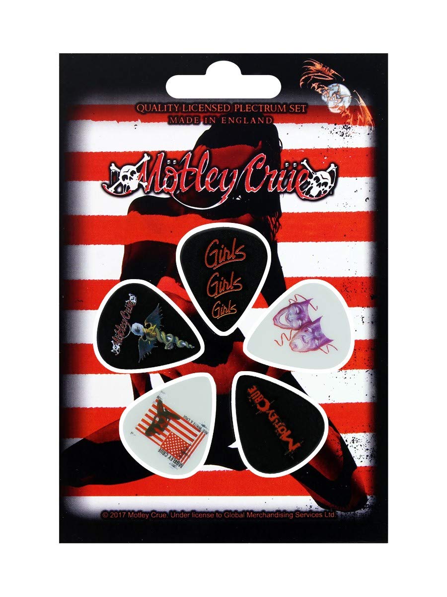 Motley Crue Plectrum Pack: Red, White & Crue