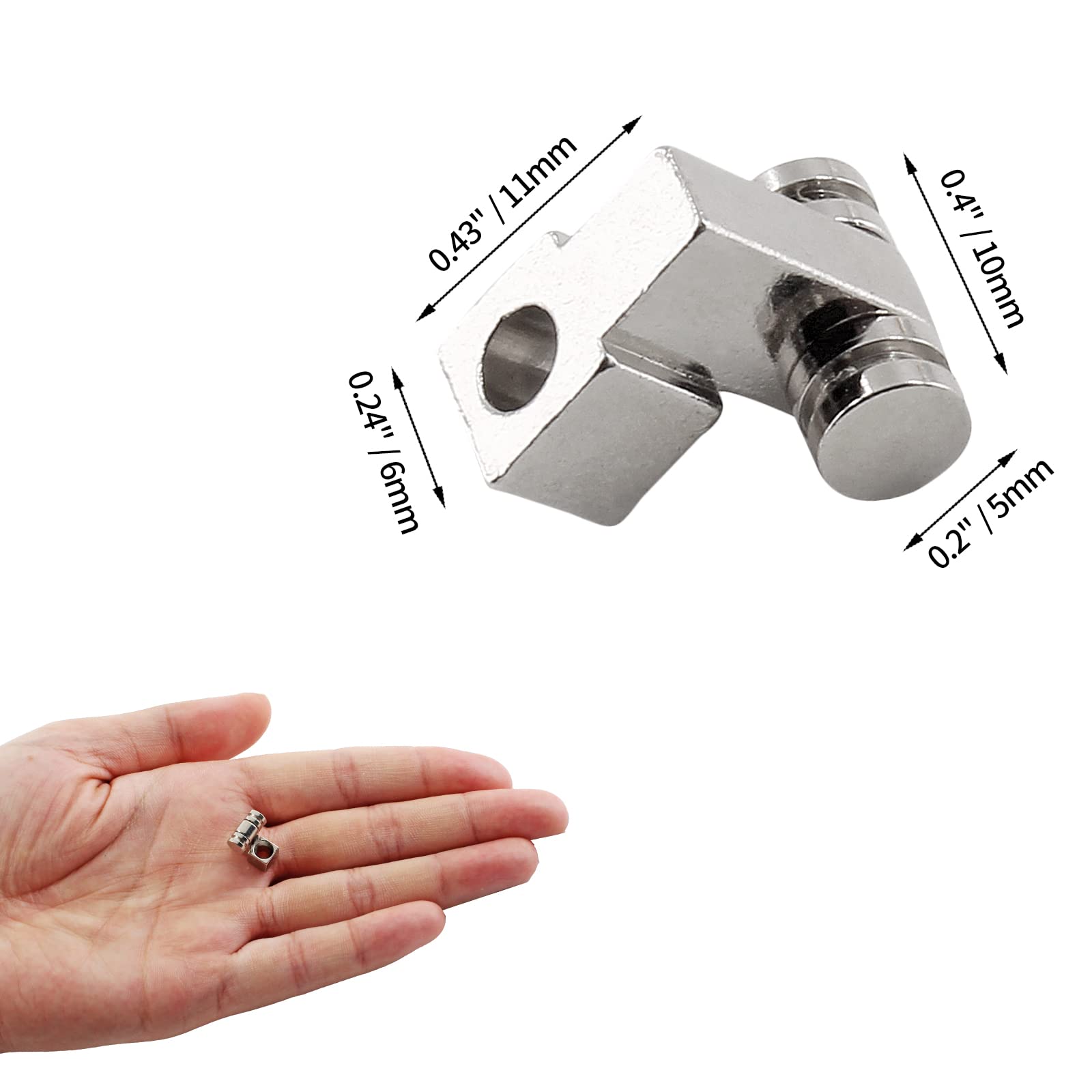 Jersvimc 2 Pcs Guitar Roller String Tree, Silver String Tree Retainer Telecaster String Guide Bass String Retainer Screw for Tel