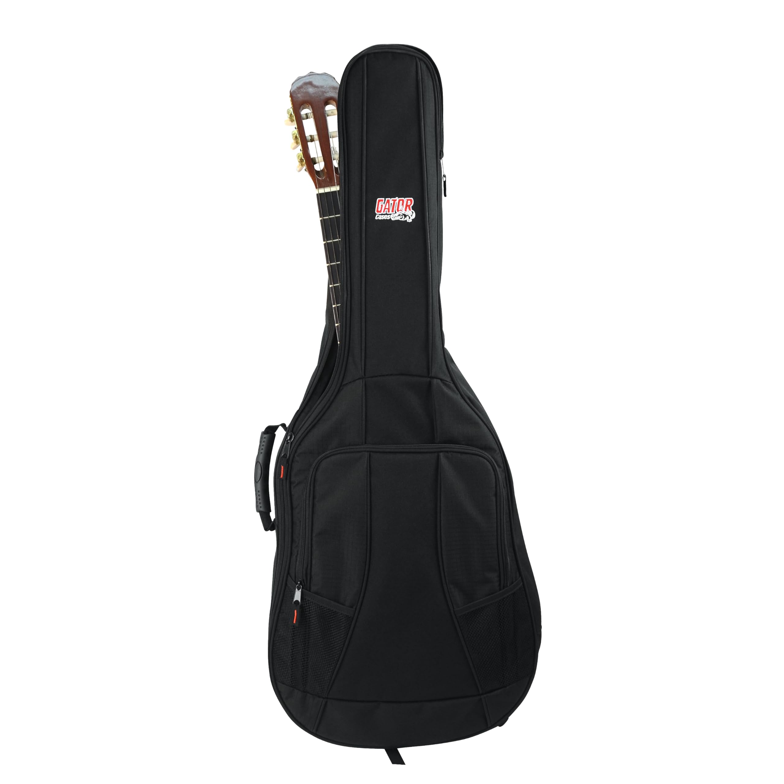 Gator Cases 4G Series Gig Bag For Classical Style Acoustic Guitars with Adjustable Backpack Straps, Fits Most Student and Profes