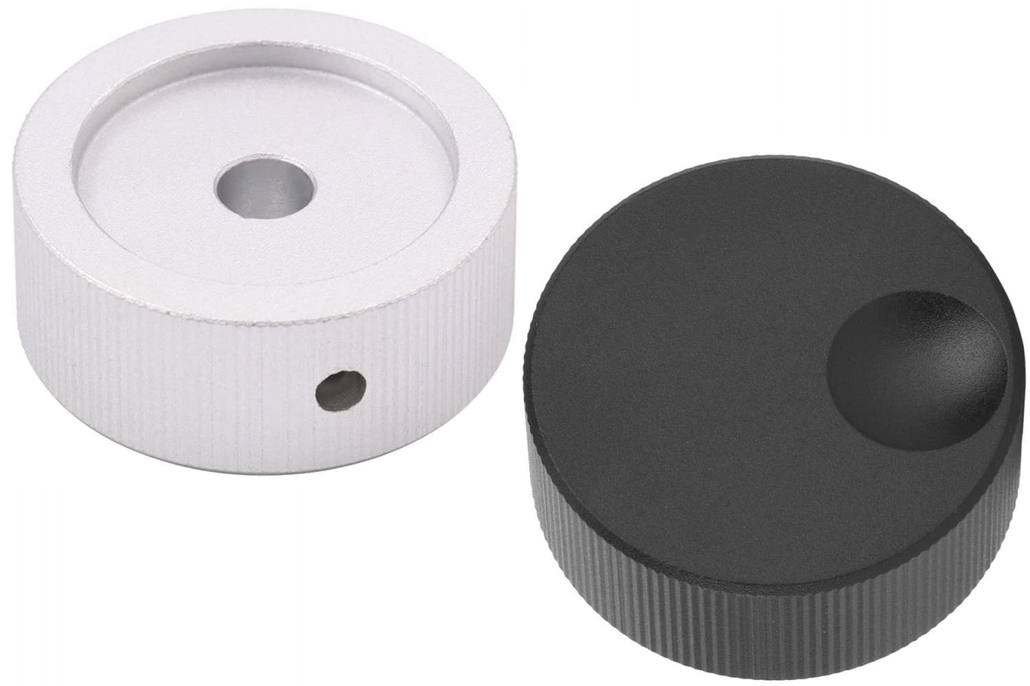 Szliyands 2pcs 32 x 13 mm Aluminum Alloy Potentiometer Control Knob Volume Audio Electric Guitar Bass Screw Type,for 6mm Diamete