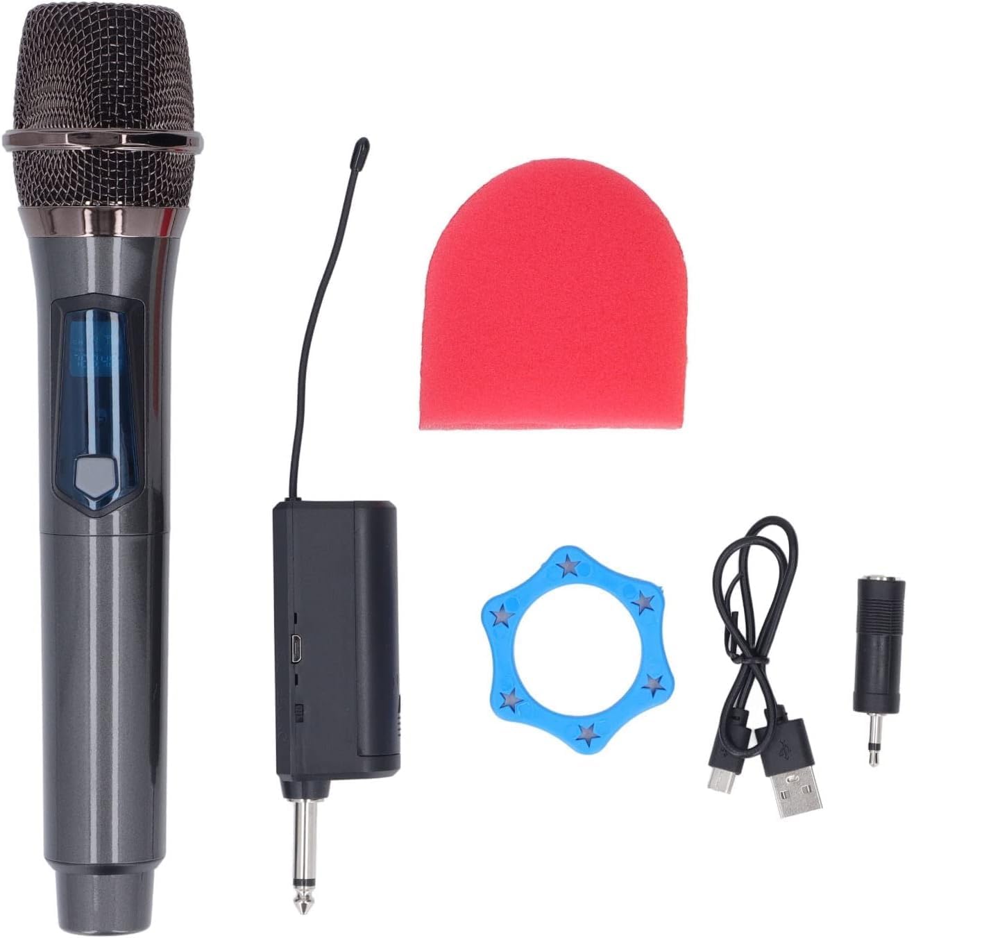 Kh Uhf Portable Wireless Microphone With Receiver - Handheld Cordless Mic For Singing, Speeches, Events, Karaoke, Pa Systems, Co