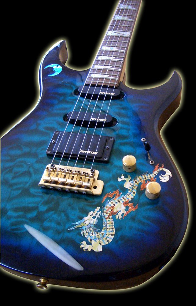 Jockomo Dragon Dragon WT Symmetrical Set Perfect for Guitar Bass Inlay Sticker