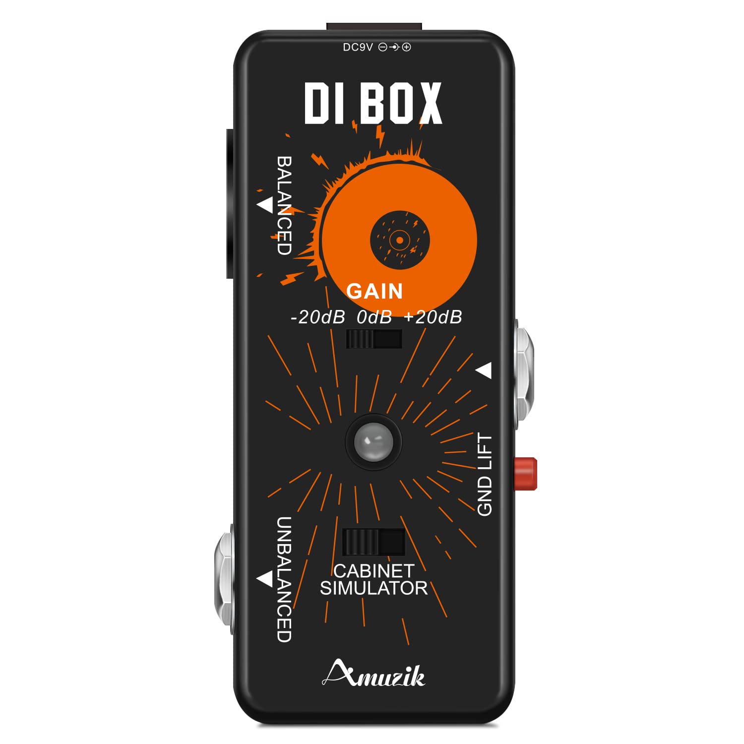 Amuzik Di Box Effect Pedal Matchbox Effector For Electric Guitar Pedal With Ture Bypass Mini Size