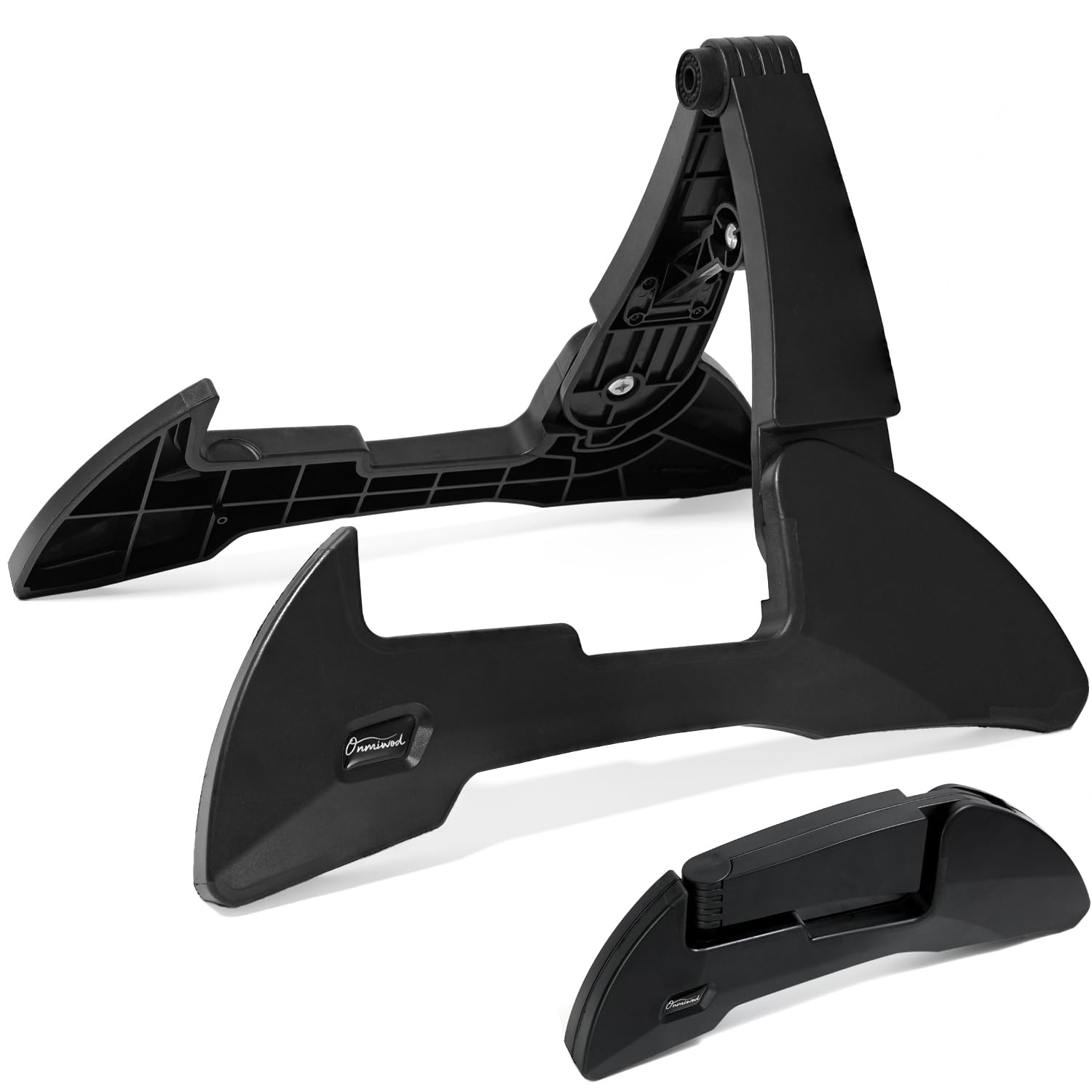 Onmiwod Guitar Stand, Foldable Guitar Stand with Adjustable 2-Width, Sturdy Electric Guitar Stand, Portable Acoustic Guitar Stan