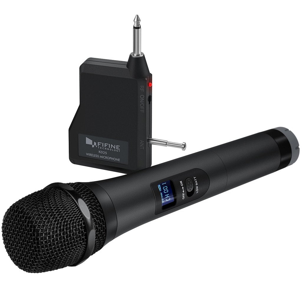 Wireless Microphone,Fifine Handheld Dynamic Microphone Wireless Mic System For Karaoke Nights And House Parties To Have Fun Over