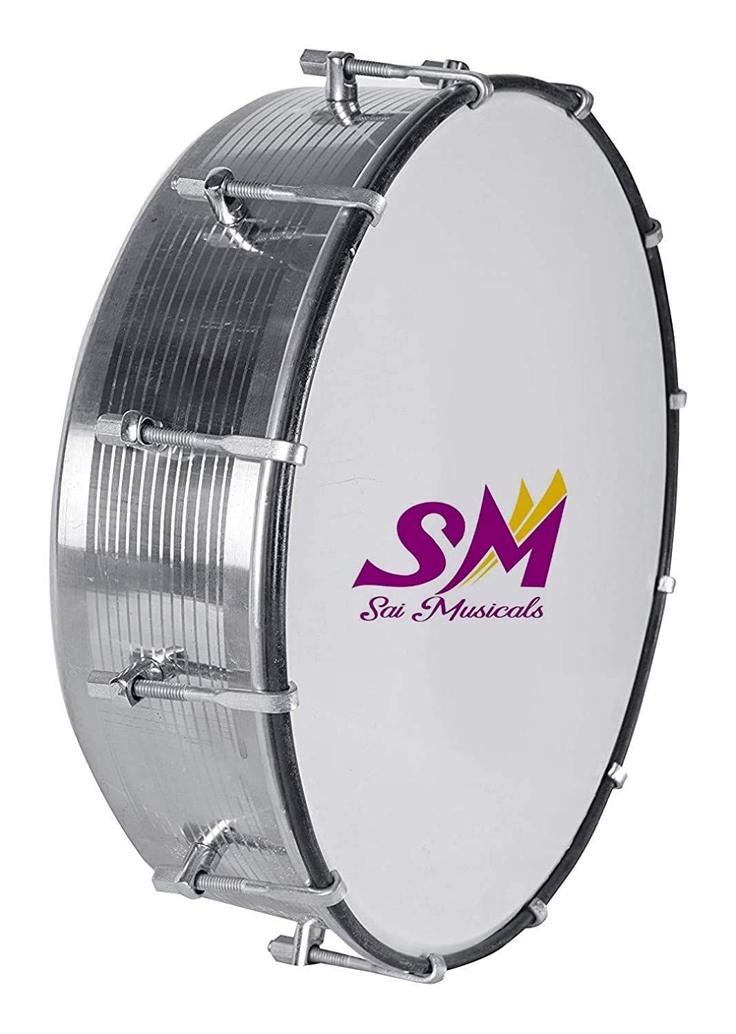 Sai Musical Instruments 1 Piece Taasha, White Free Stick Tasha