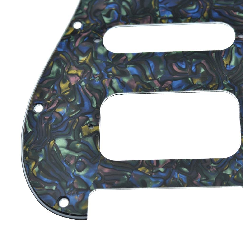 KAISH 11 Hole American Modern Strat Style HSS Pickguard 2-Screw Round Corner Humbucking Pickup Mounting for Stratocaster/Strat A