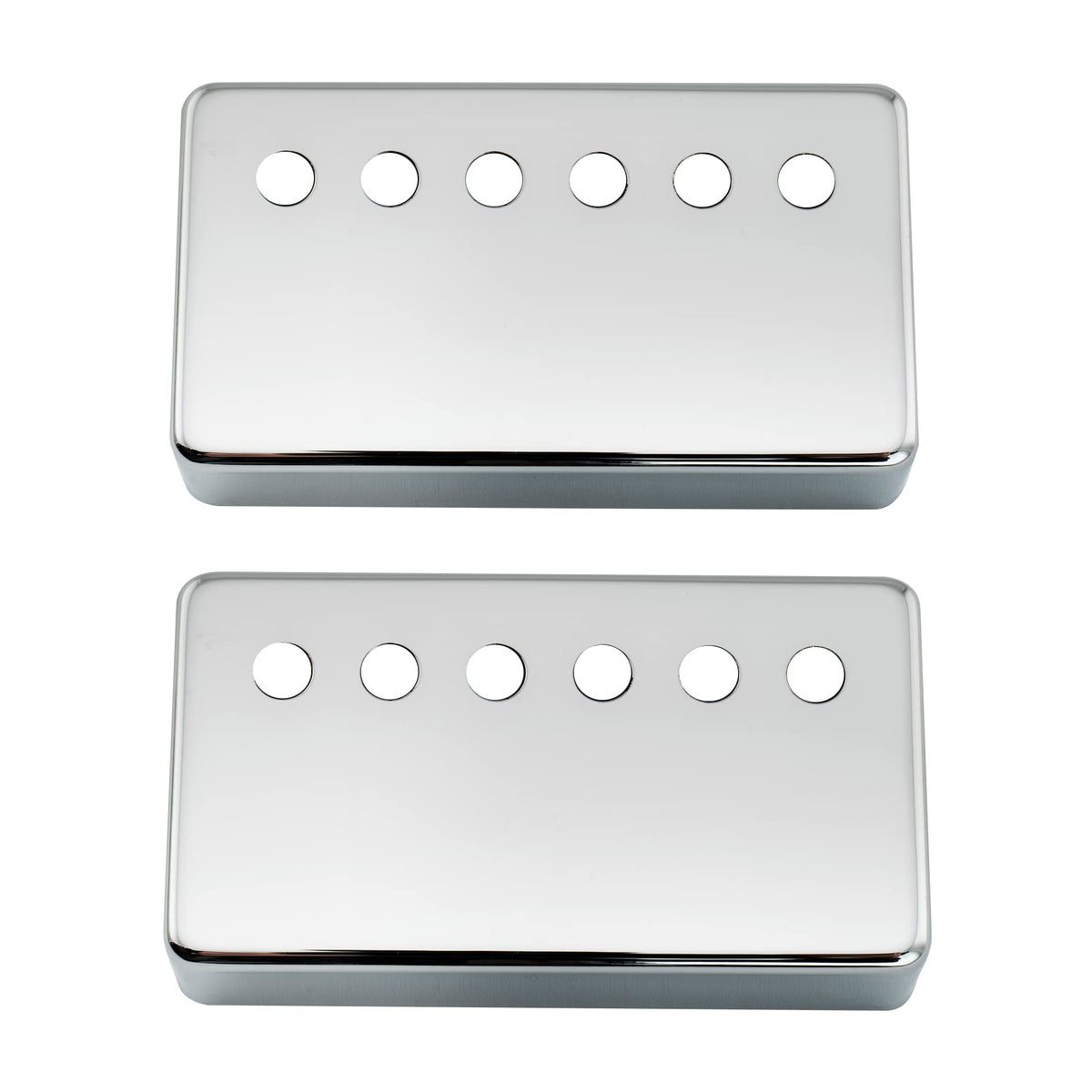 Musiclily Pro 49.2Mm Nickel Silver Alloy Humbucker Pickup Covers Set For American Made Electric Guitar, Chrome (Set Of 2)