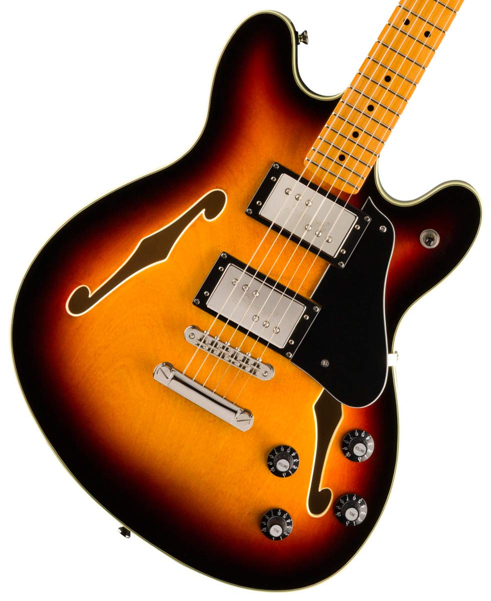 Squier Classic Vibe Starcaster Electric Guitar, With 2-Year Warranty, 3-Color Sunburst, Maple Fingerboard