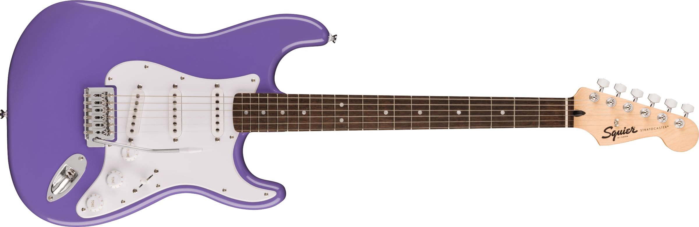 Squier Sonic Stratocaster Electric Guitar, With 2-Year Warranty, Ultraviolet, Laurel Fingerboard, White Pickguard