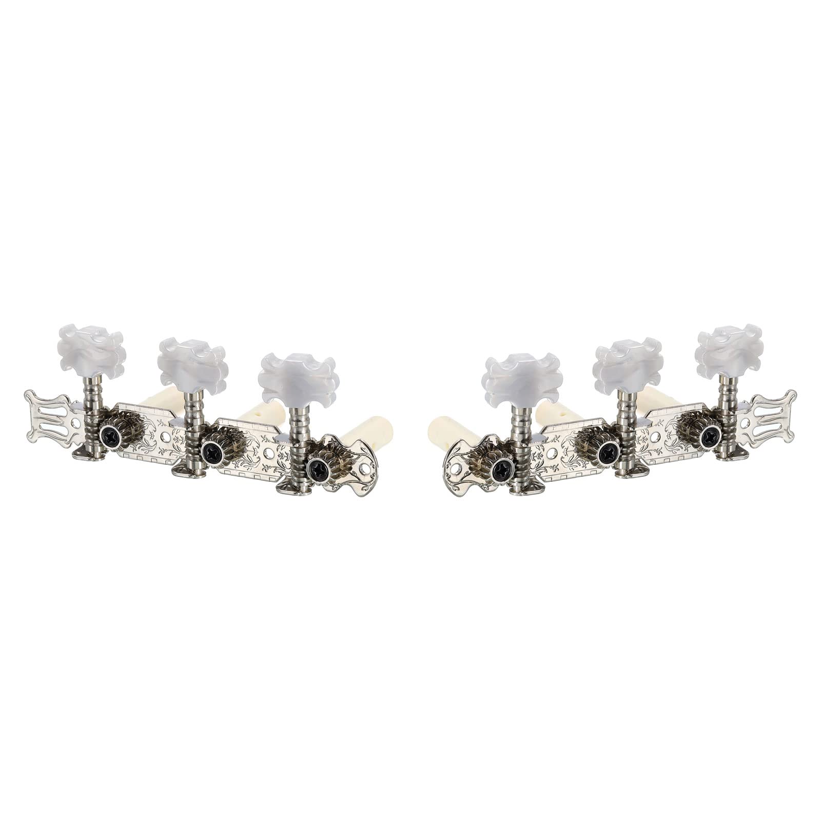PATIKIL Guitar Tuning Pegs Machine Heads Tuning Keys Tuners for Classical Guitar Single Hole 3L 3R, 1 Set, White