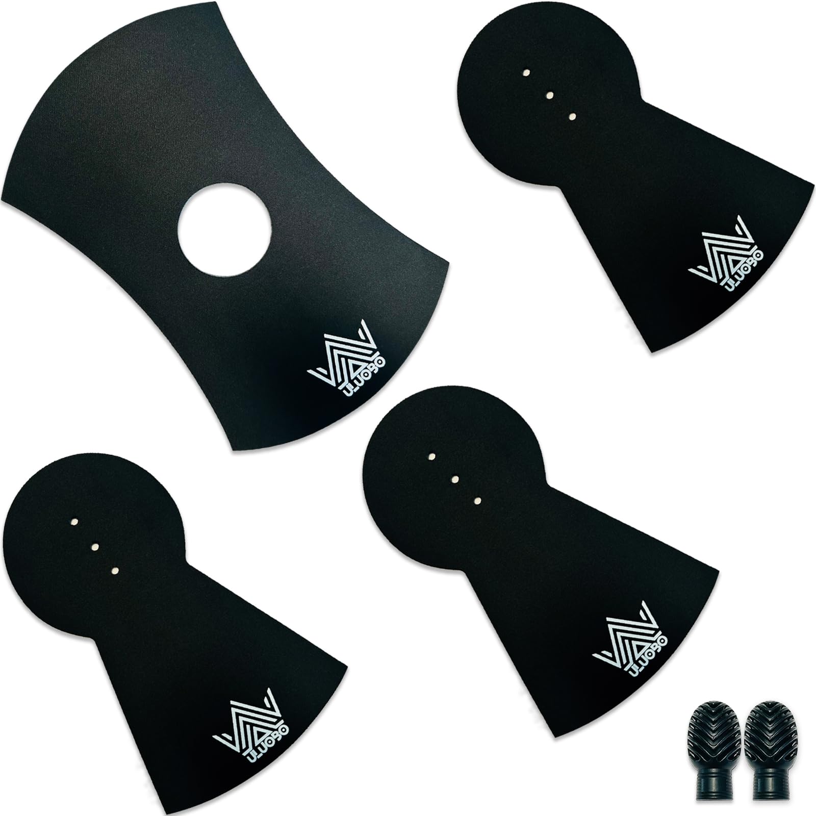 Cymbal Mufflers Pads, 4 Pieces Cymbals Mute Pack with 2 Pieces Drumsticks Tips, Silencer Pads Fit 14,16,18,20