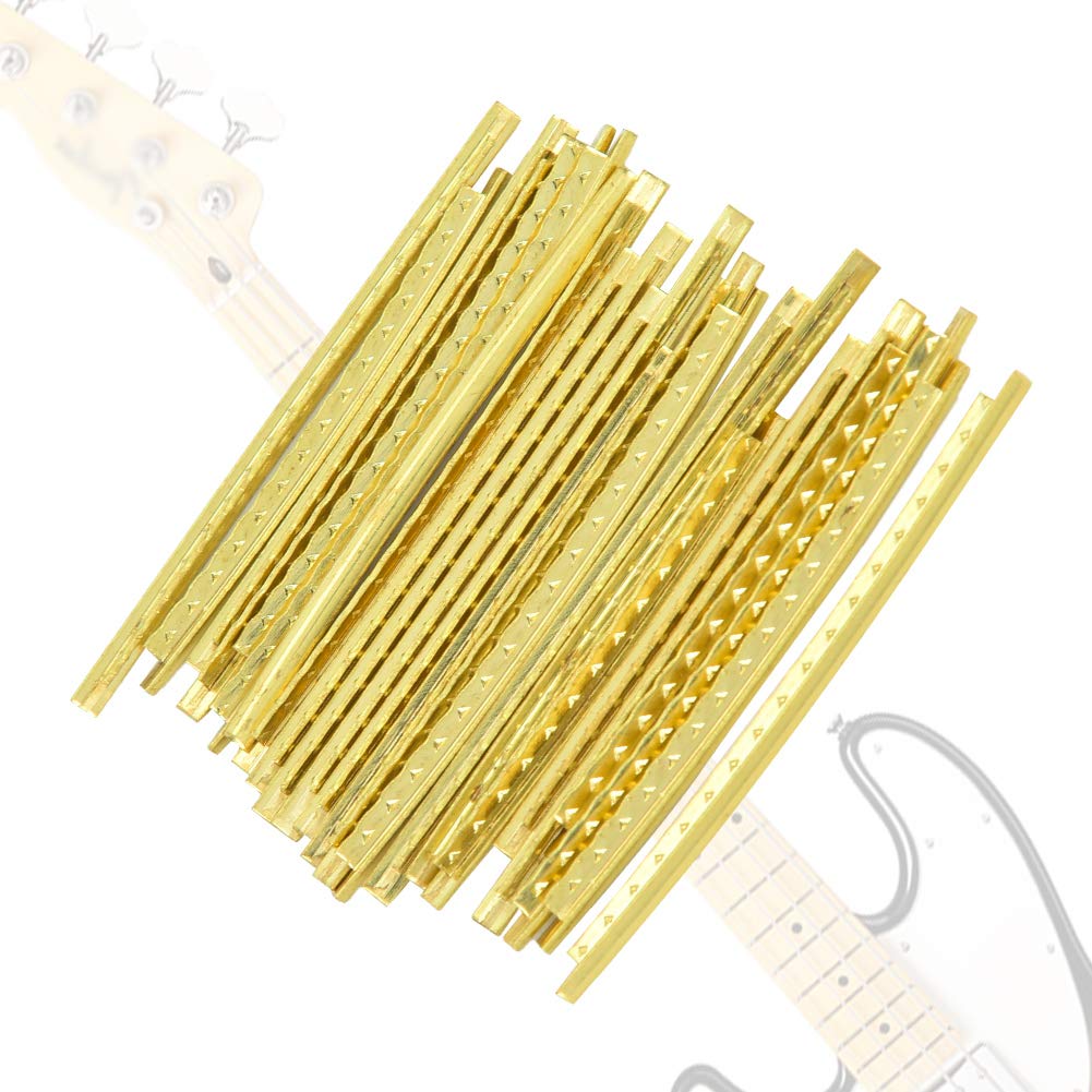 High Strength Brass Durable Fingerboard Fret Wire, Electric Guitar Fret Wire, 24pcs/Set Anti Corrosion for Guitar Enthusiasts Pr
