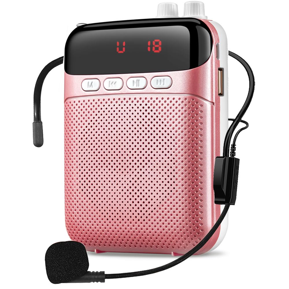 Kinizuxi Portable Voice Amplifier for Teachers,2400mAh Personal Amplifier Headset for Speaking Rechargeable PA System Microphone