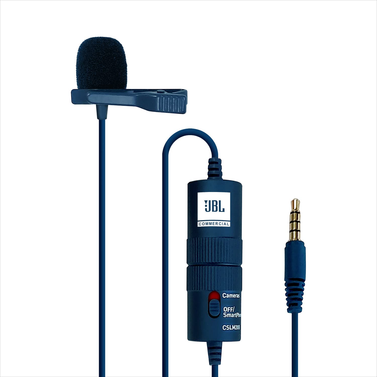 Jbl Commercial Cslm20B Blue Edition Battery Powered Lavalier Microphone For Content Creation, Vlogging, Voiceover/Dubbing & Reco