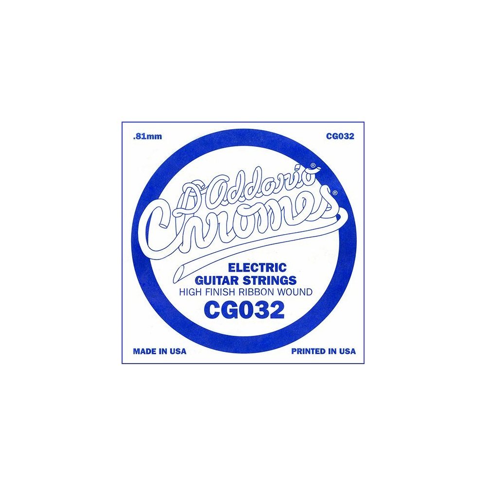 D'Addario Cg032 Flat Wound Electric Guitar Single String, .032
