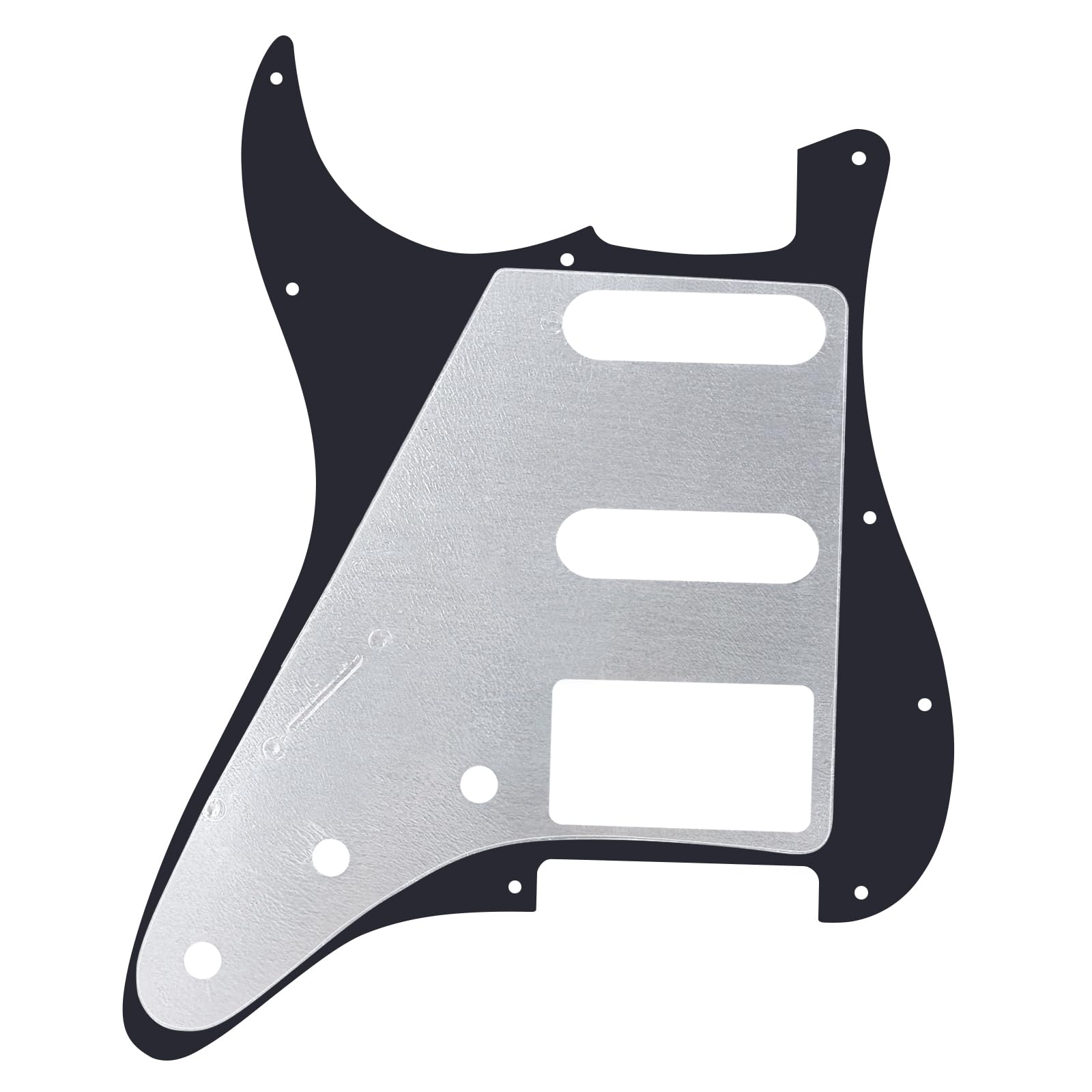 Banworks 1 Ply Strat HSS Pickguard 11-Hole Electric Guitar Pickguard SSH Scratch Plate for USA/Mexican Fender Modern Style Stand