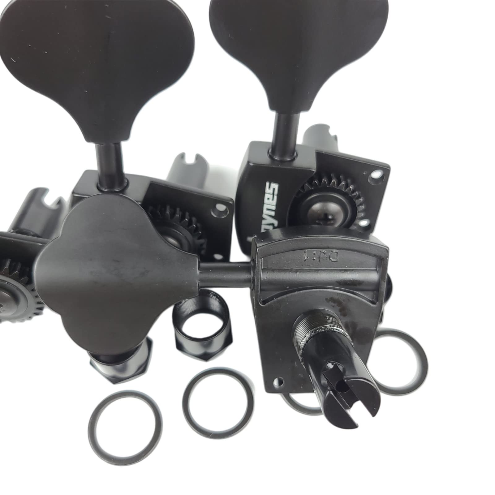 KAYNES Bass Tuners 1:26 Ratio Open Gear Tuning Key Pegs Guitar Machine Head Tuners for Jazz or Precision Electric Bass Instrumen