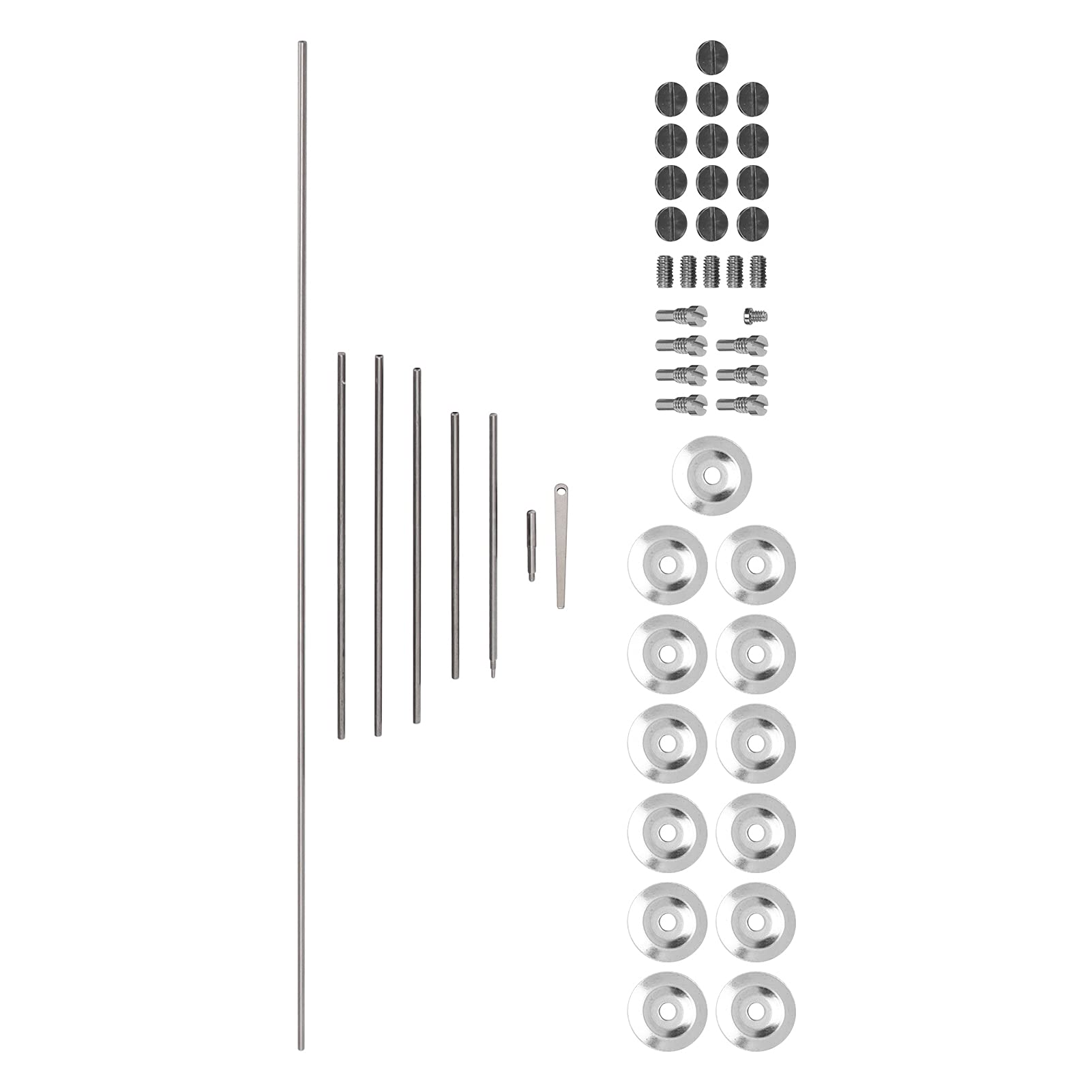 Eujgoov Flute Repair Kit, Flute Rollers + Washers + Screws +, Curved DIY Flute Maintenance Set for Flute Musical Instrument
