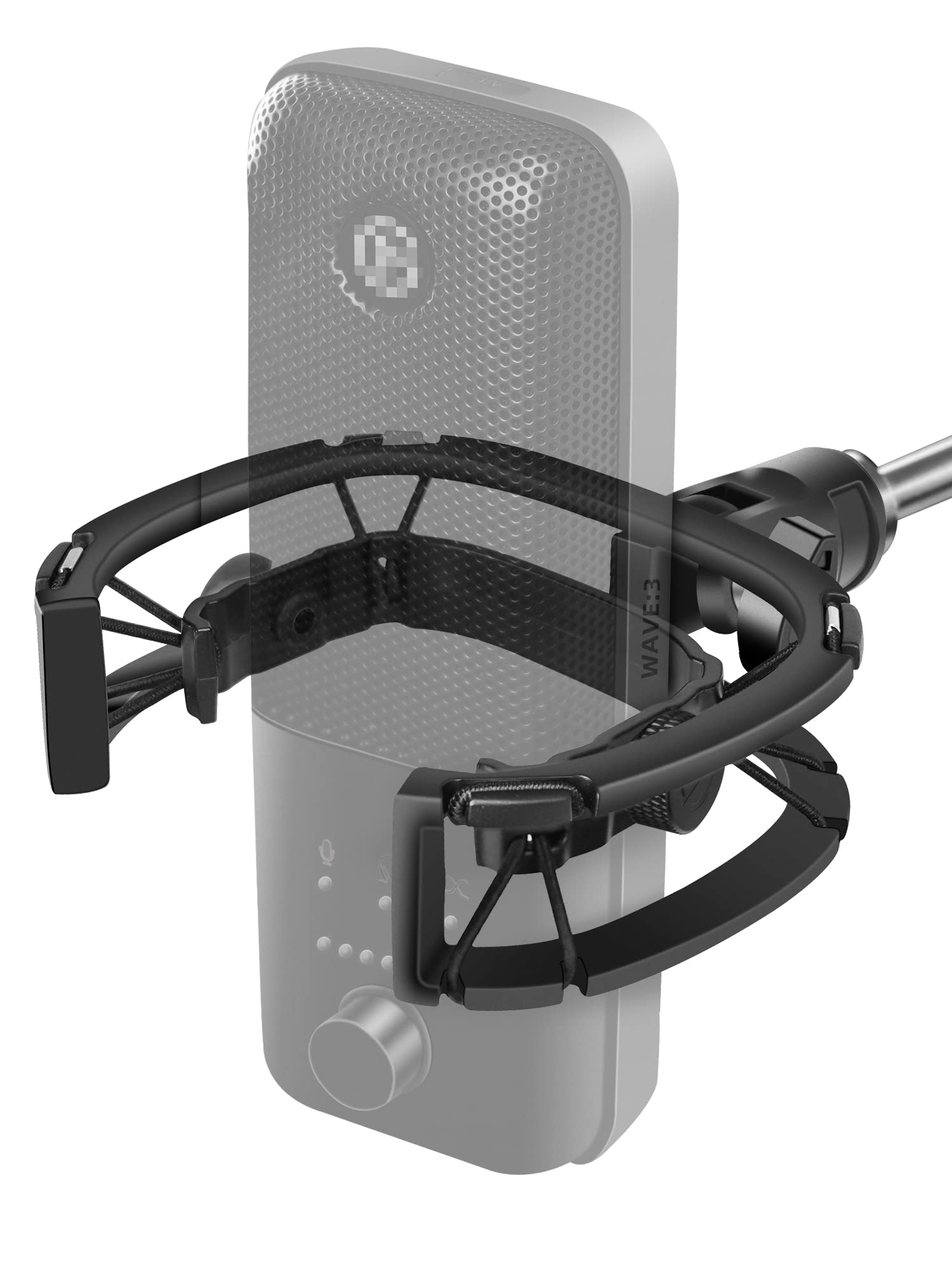 Borenbuir Wave Shock Mount, [Custom Built for Wave Mic] Anti-Vibration Suspension Shock Mount Holder Clip Compatible with Elgato