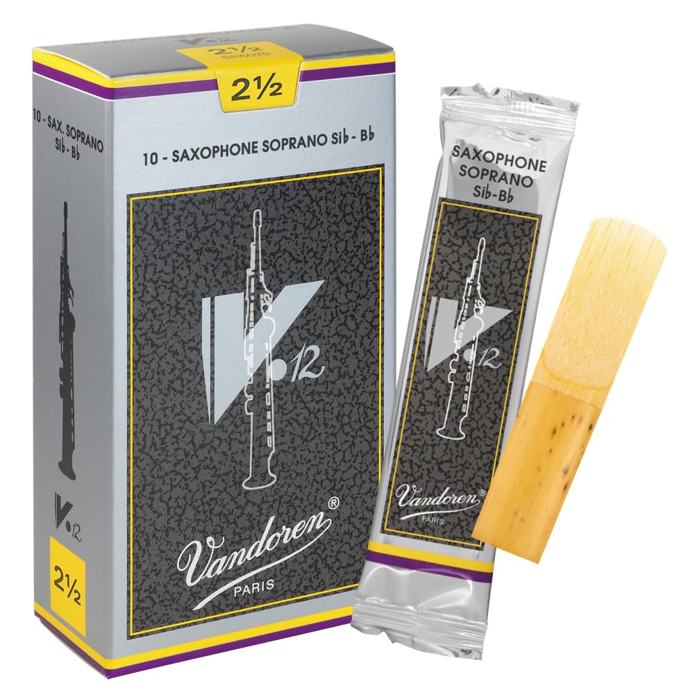 Vandoren SR6025 Soprano Sax V.12 Reeds Strength 2.5; Box of 10
