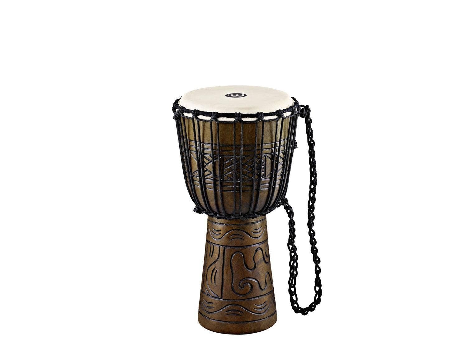 Meinl Percussion Tuned Djembe Hand Drum Circle Instrument, Carved Mahogany Headliner Series - NOT Made in China - African Mali W
