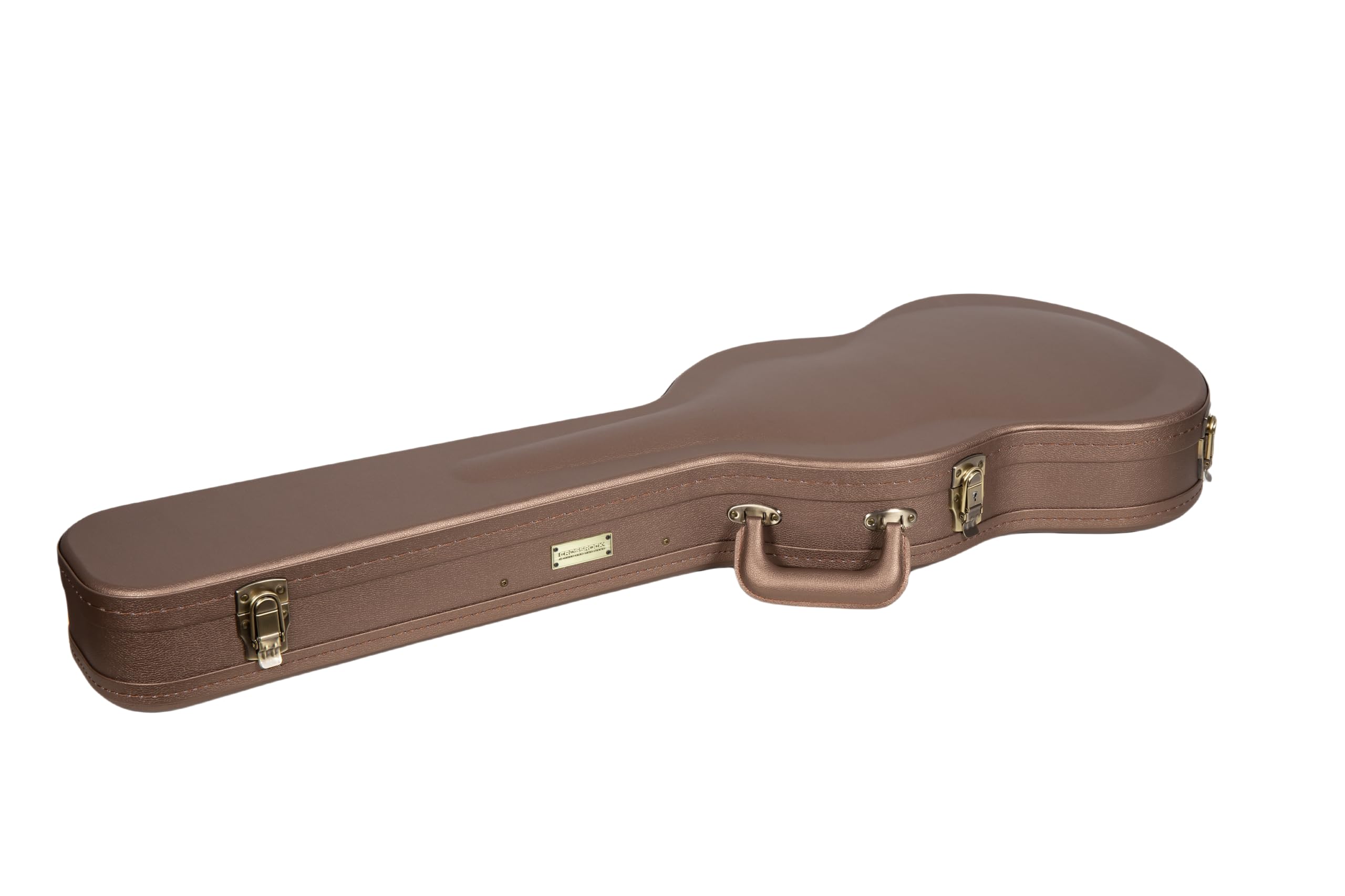 Crossrock Wooden Electric Guitar Case for Gibson SG | Chocolate Brown Finish, Purple Velvet Interior, Lock - Designer Series