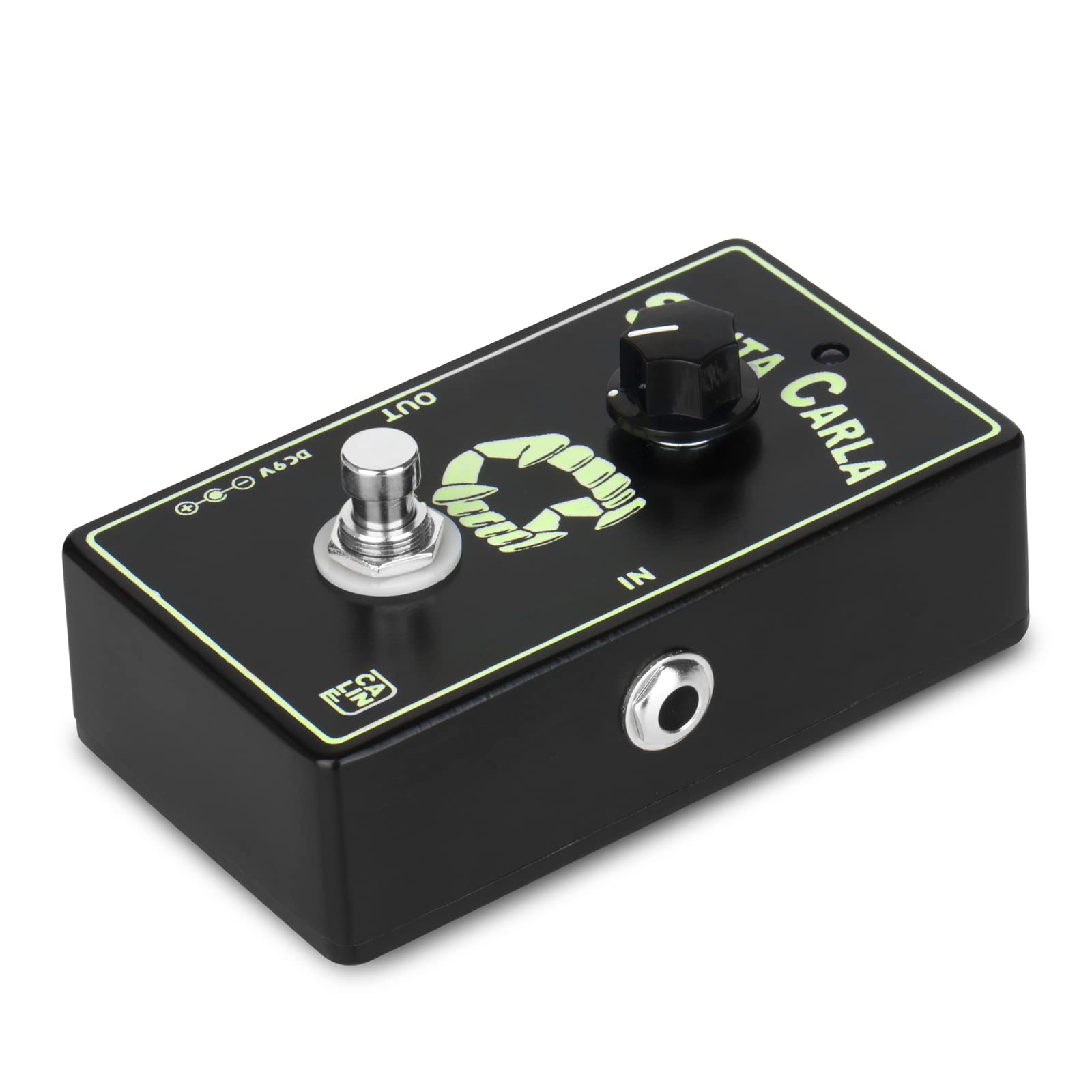 Caline CP-514 Santa Carla Boost Guitar Effect Pedal, Green, Mini Booster Pedal with True Bypass