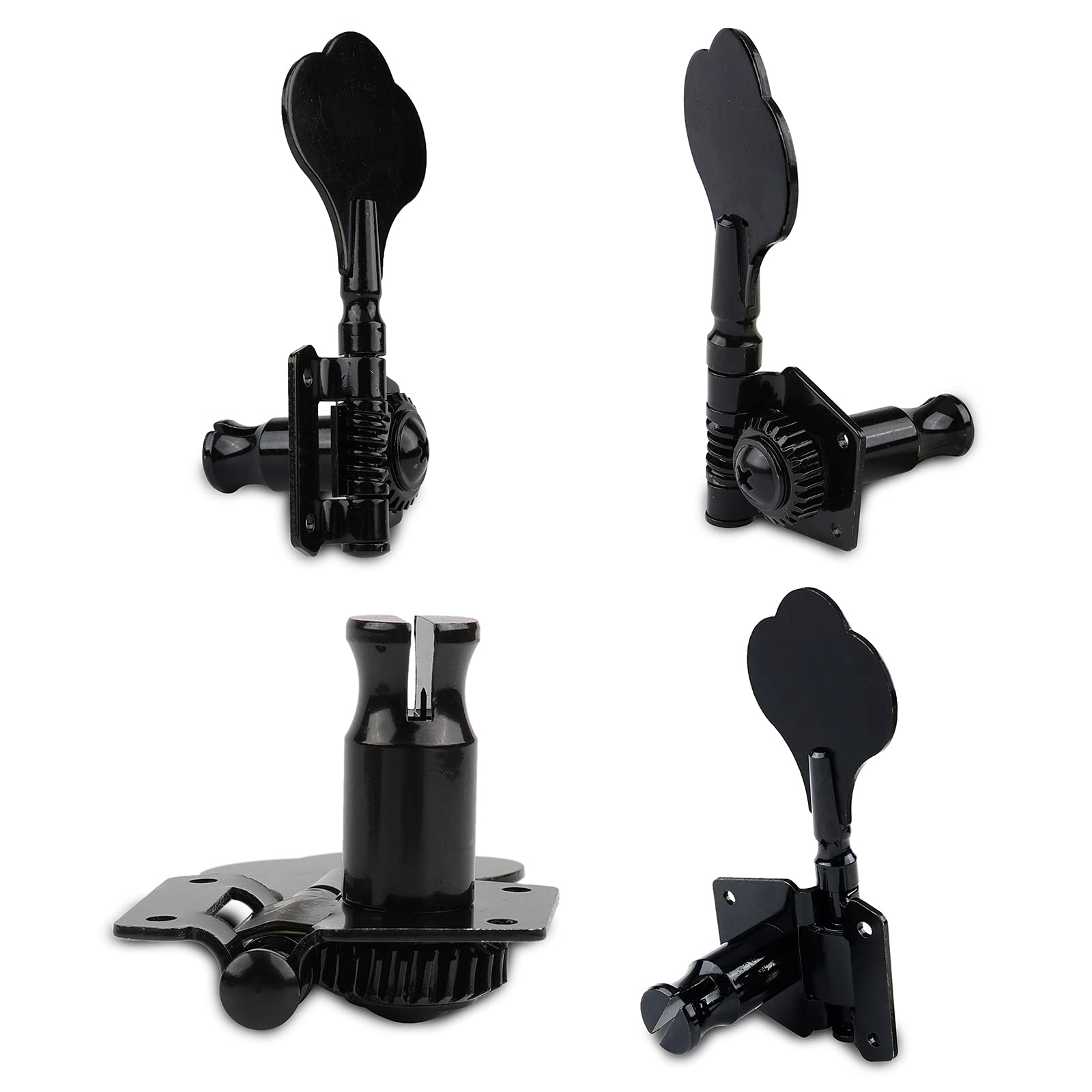 4R Bass Guitar Tuning Pegs Bass Vintage Opened Machine Heads Black
