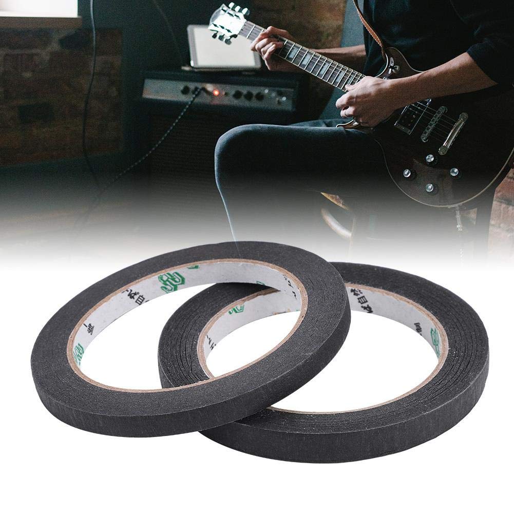 Guitar Pickup Accessories Insulated Tape Band Adhesive, Guitar Parts Black Textured Paper Pickup Tape for guitar pickups, 2pcs g
