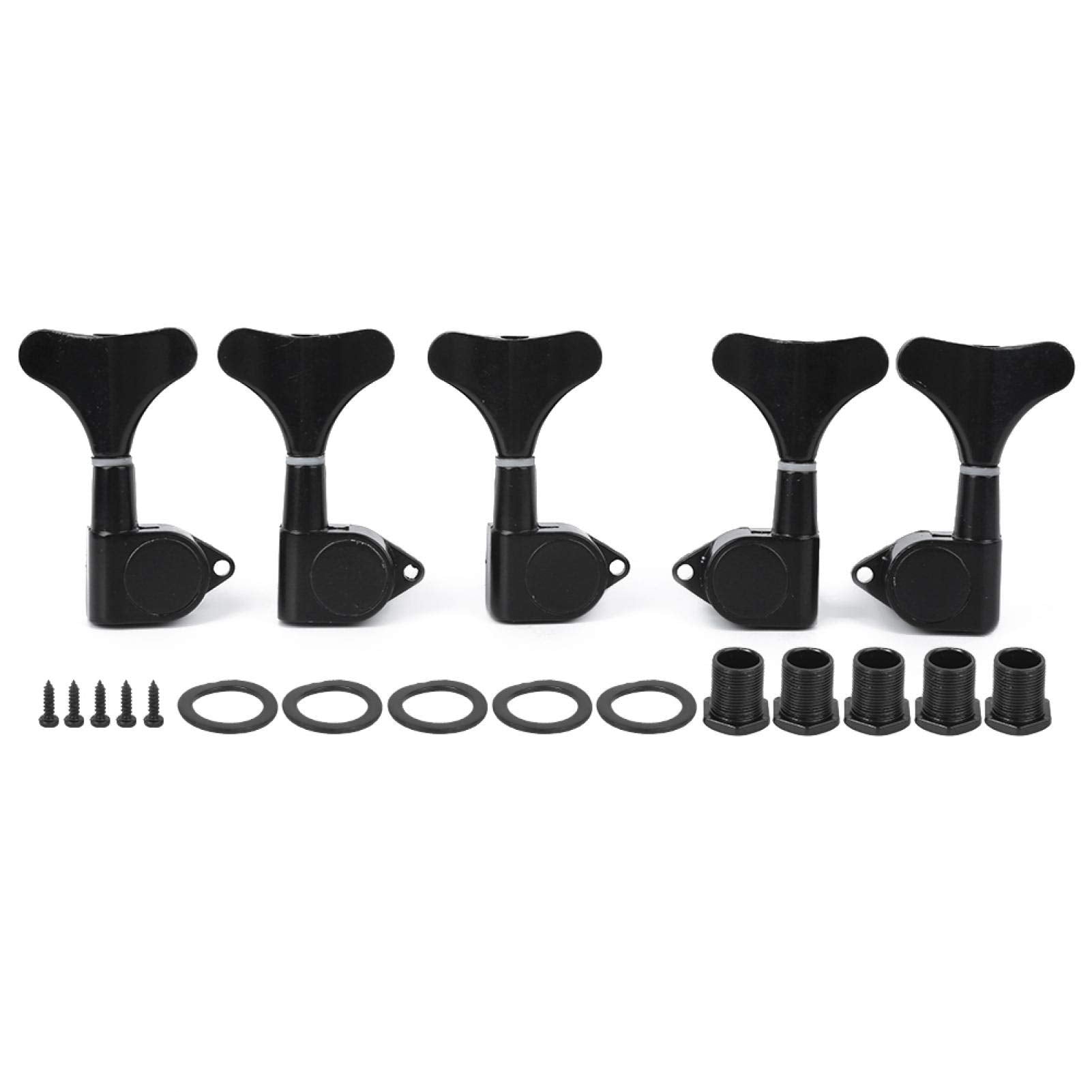 Demeras Alloy Bass Tuning 5 String Bass Tuners Practical for Bass Beginners(Black)