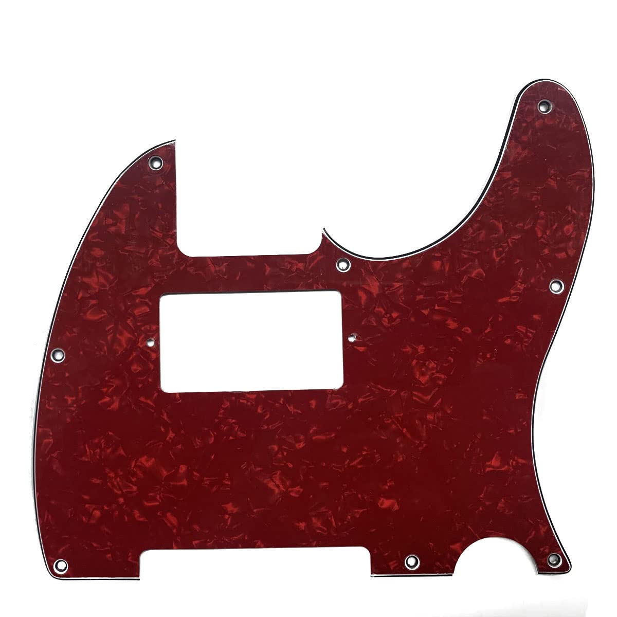 KAISH 8 Hole Tele Guitar Humbucker Pick Guard TL Pickguard for USA/Mexico Telecaster/Tele Red Pearl