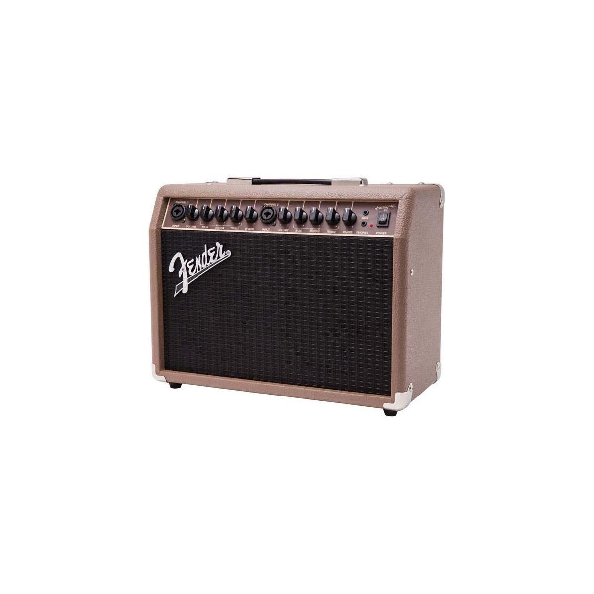 Fender Acoustasonic Guitar Amp For Acoustic Guitar, 40 Watts, With 2-Year Warranty 2X6.5 Inch Speakers, Chorus Effect, Dual Fron