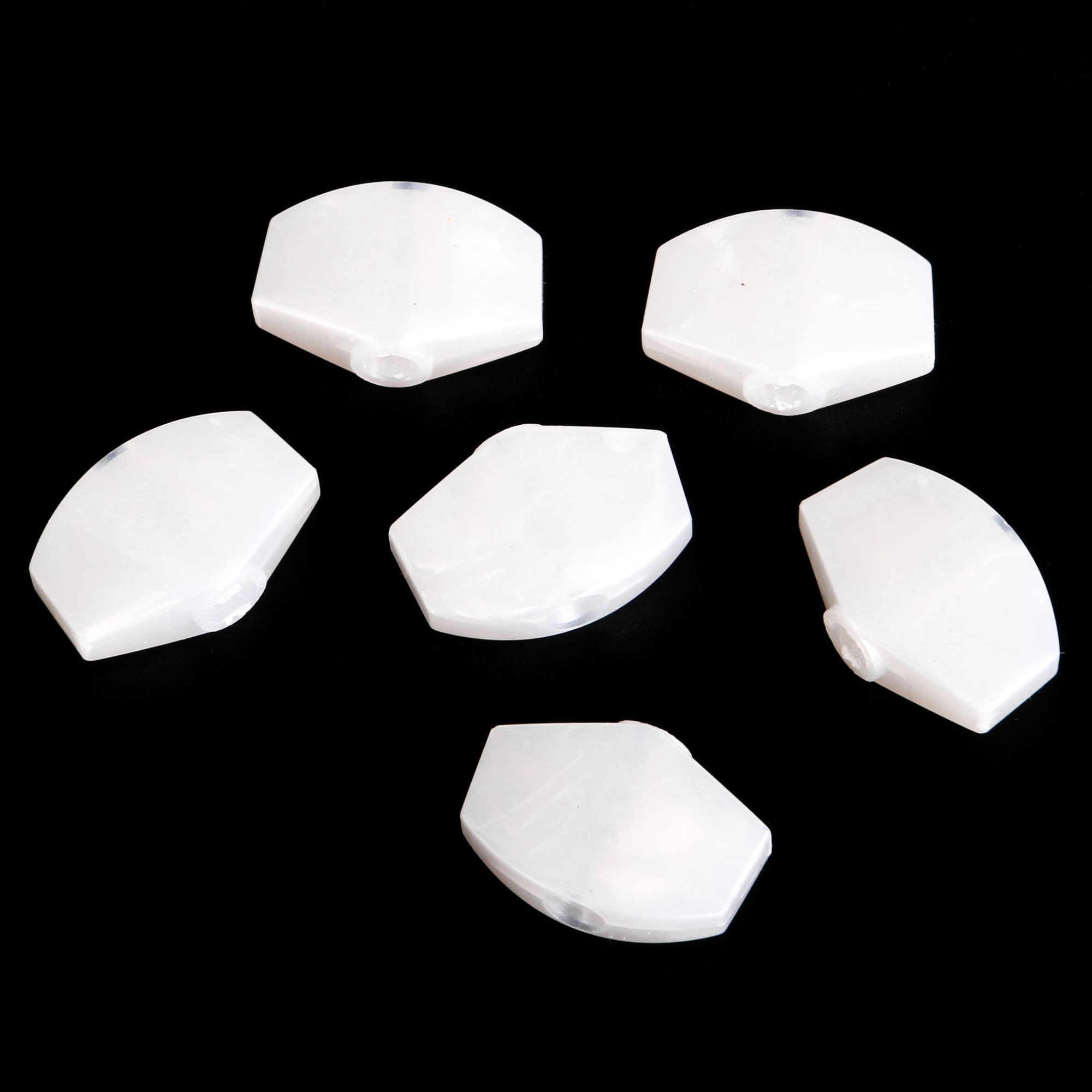 Lovermusic Guitar Tuner Machine Head Buttons White Pearl Tuning Key Square Buttons Set of 6