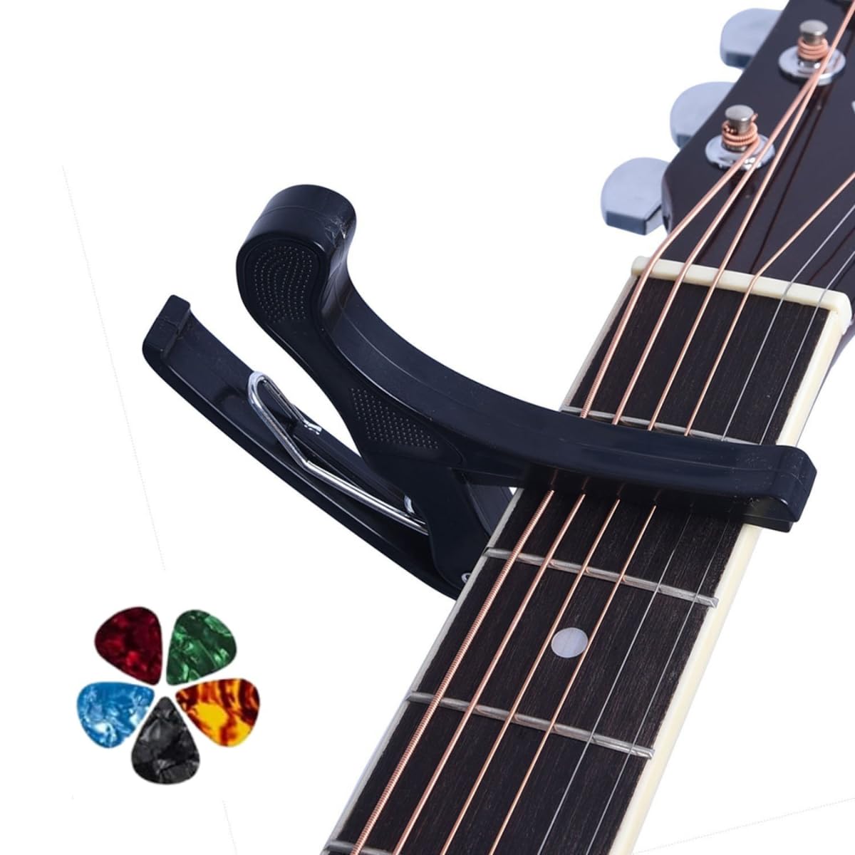DEVICE OF URBAN INFOTECH Guitar Capo One Handed Trigger Guitar Metal Capo Quick Change for Ukulele, Electric and Acoustic Guitar