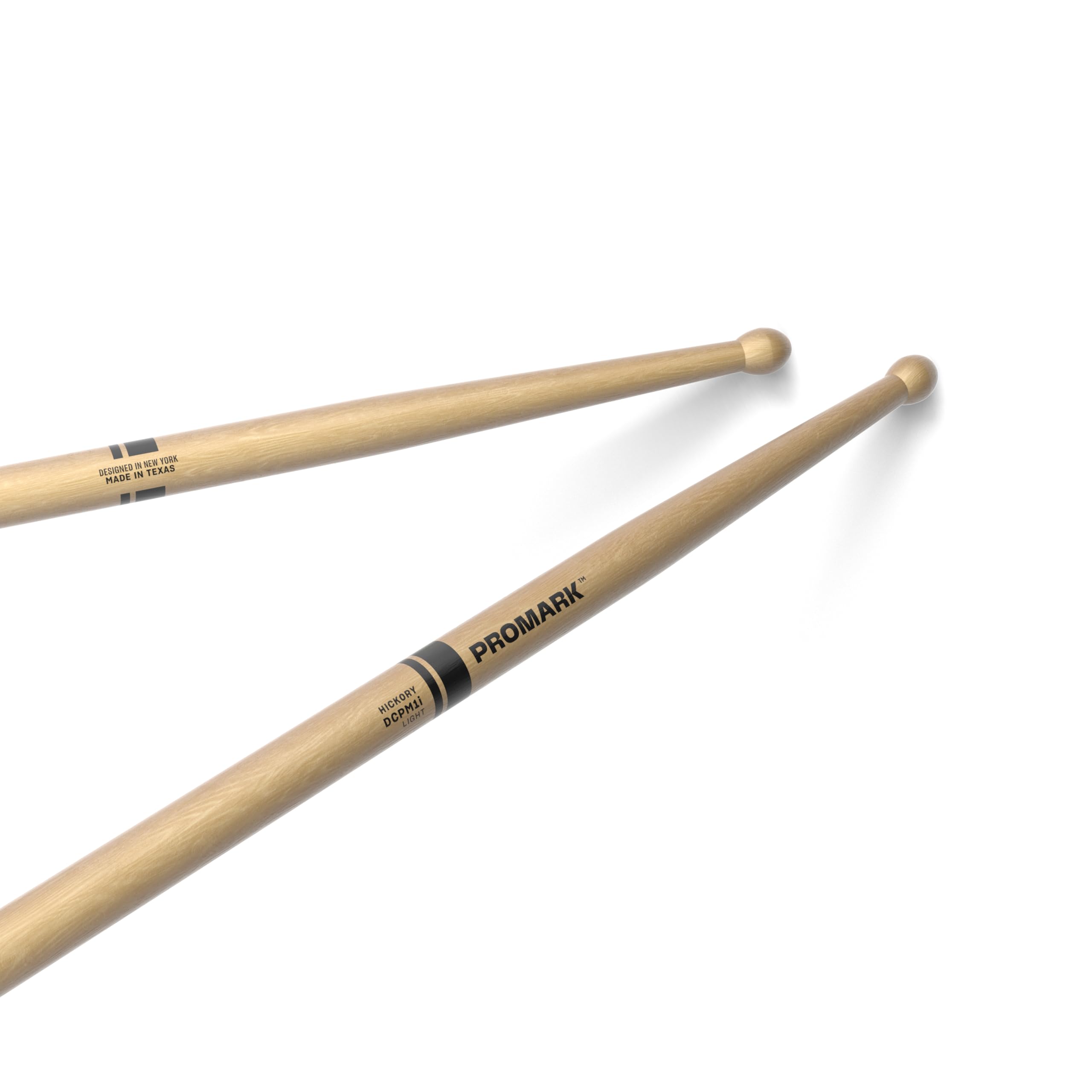 ProMark DCPM1i Light Hickory Marching Drum Sticks, Wood Tip