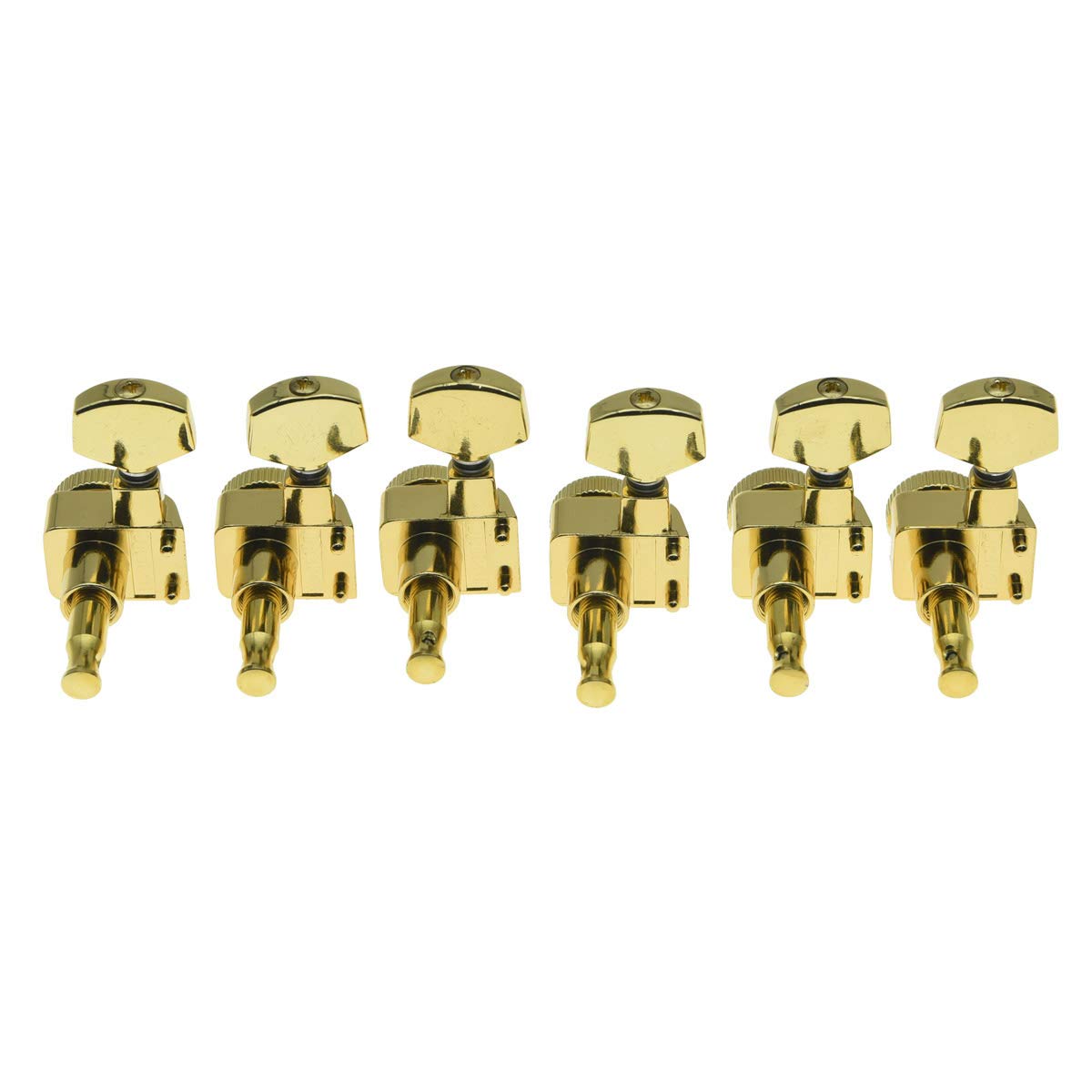KAISH Gold 2 Pin Locking Tuners Tuning Keys Pegs Machine Heads for American Stratocaster/Telecaster Strat/Tele