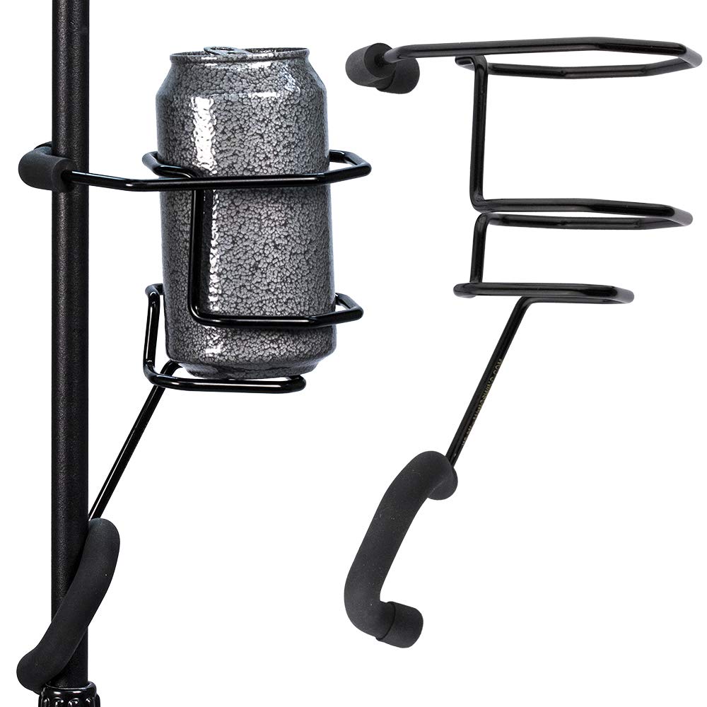 String Swing Sh01 Mic Stand Drink Holder For Coffee Travel Mug And Water Bottle - Made In Usa Black