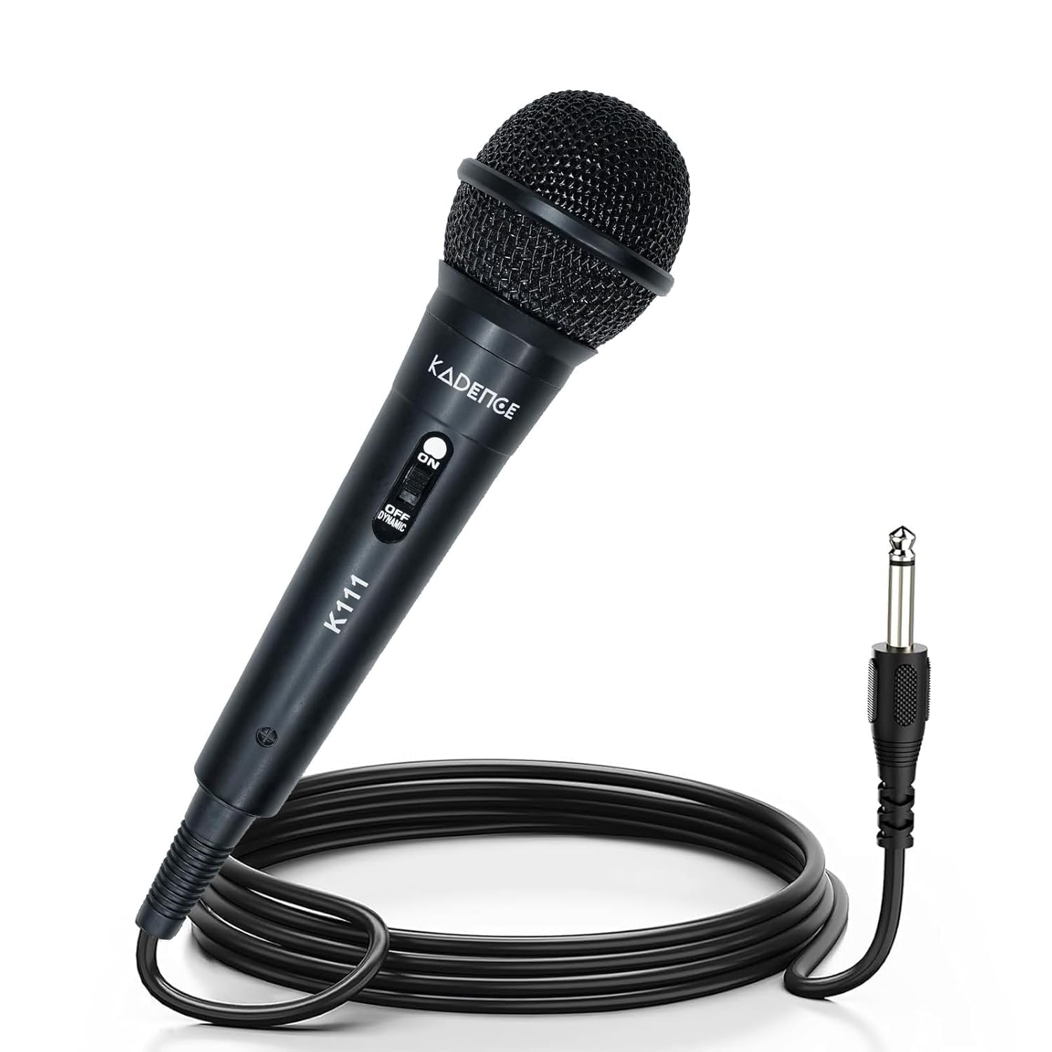Kadence K111-V2 Home Series Wired Mic | 10Ft Cable With 6.35Mm Jack | Dynamic Cardioid Pickup | On/Off Switch | For Karaoke, Sin