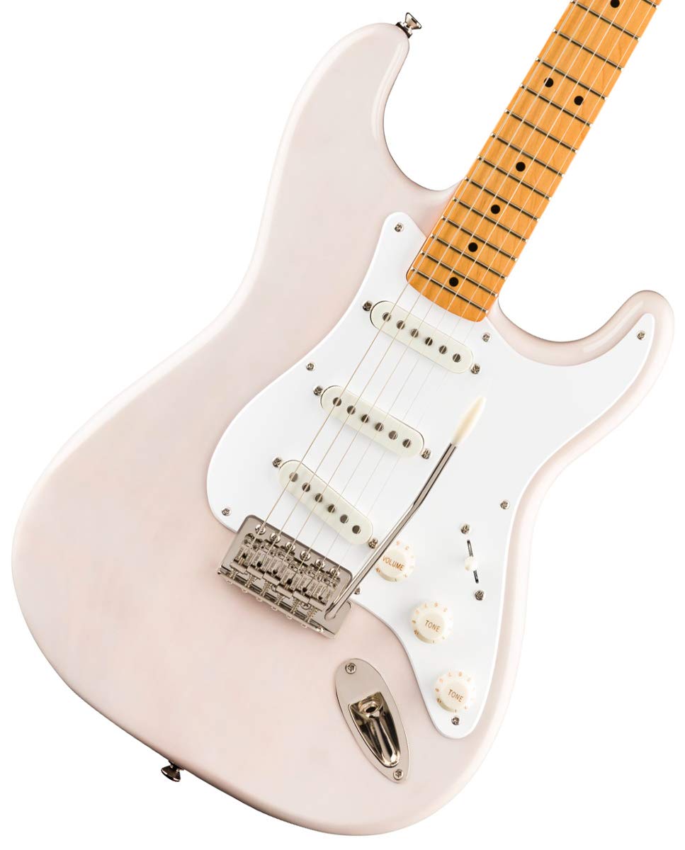 Squier Classic Vibe 50S Stratocaster Electric Guitar, With 2-Year Warranty, White Blonde, Maple Fingerboard