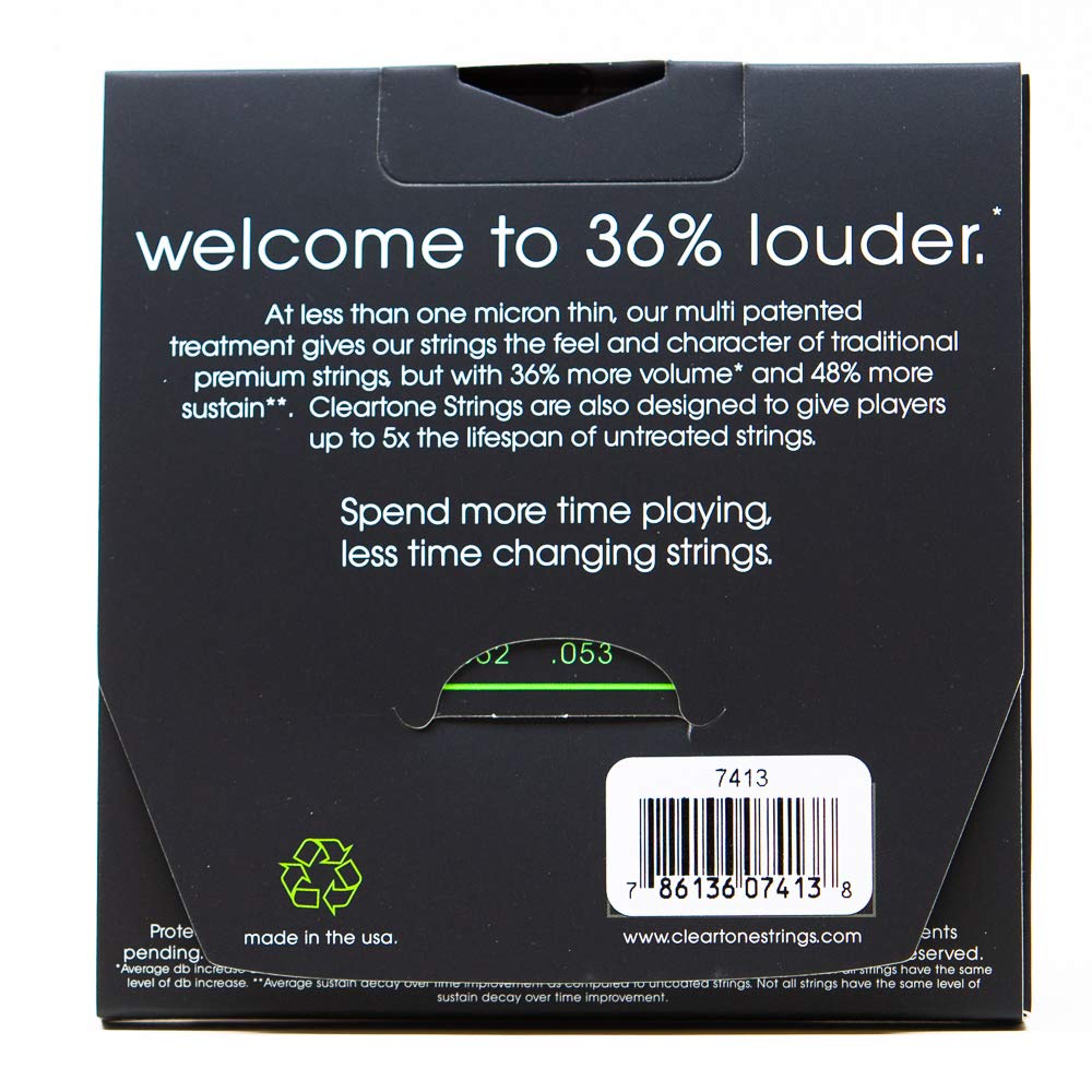 Cleartone Phosphor Bronze Acoustic Medium Guitar Strings (13-56)