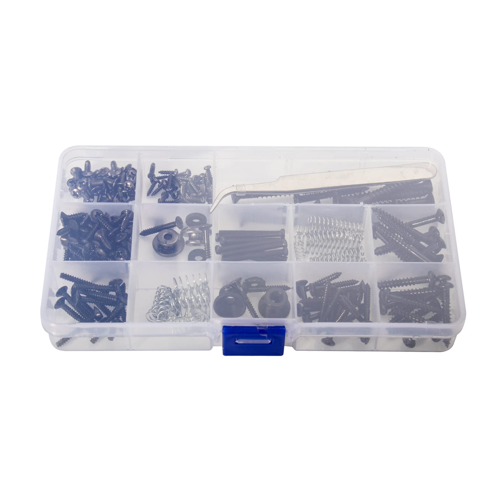 Cheerock Guitar Screws Kit for Electric Guitar Bridge, Pickup, Pickguard, Tuner, Switch, Neck Plate, 254 Pieces Guitar DIY Kit w