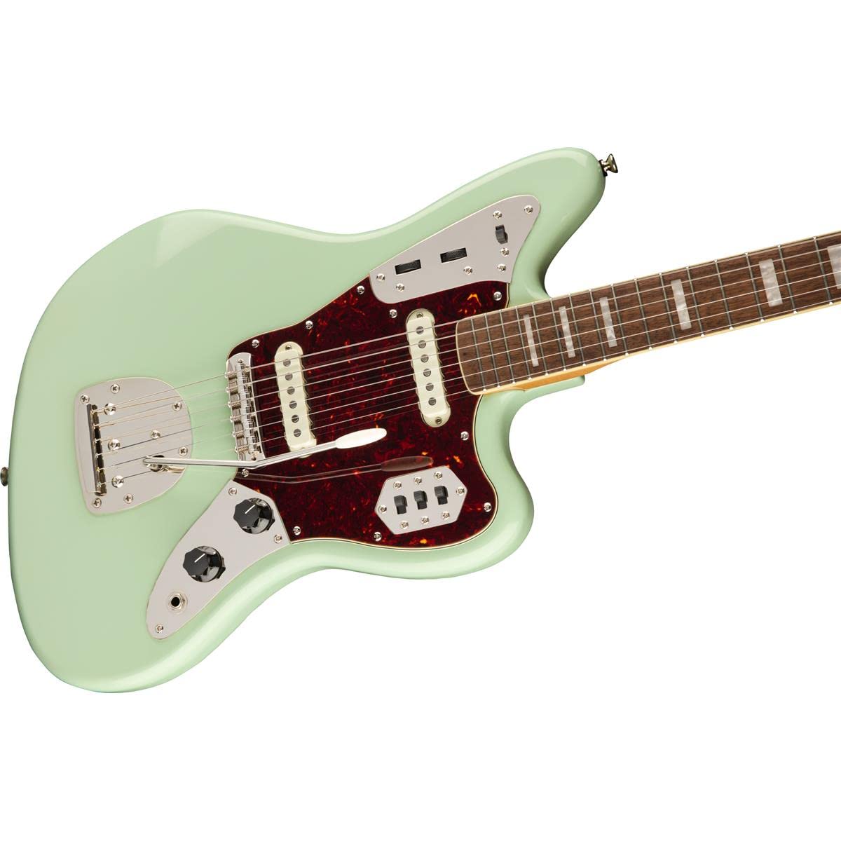 Squier Classic Vibe 70s Jaguar Electric Guitar, with 2-Year Warranty, Surf Green, Laurel Fingerboard