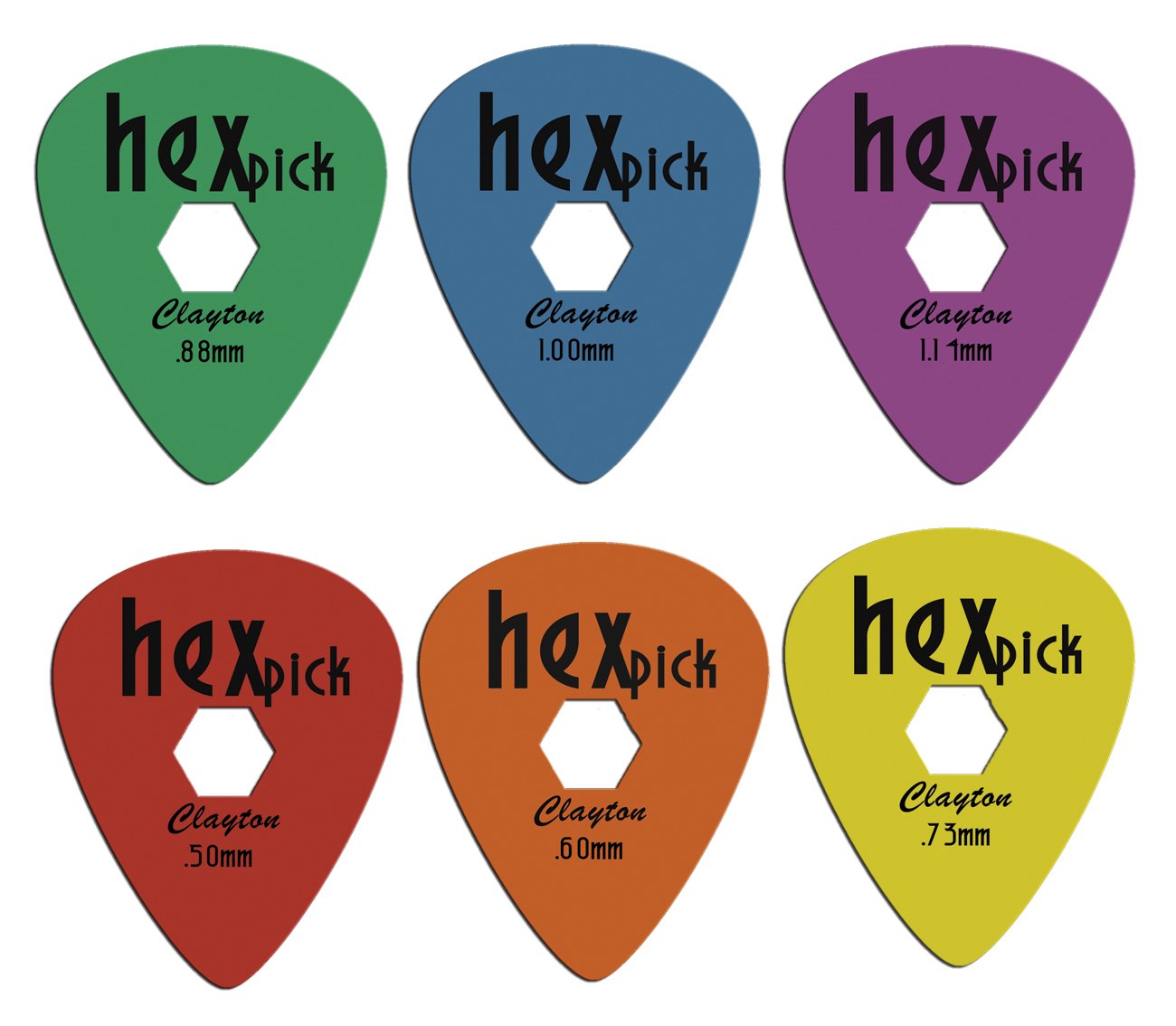 Clayton Picks Hx60/12 Hexpicks Guitar Picks