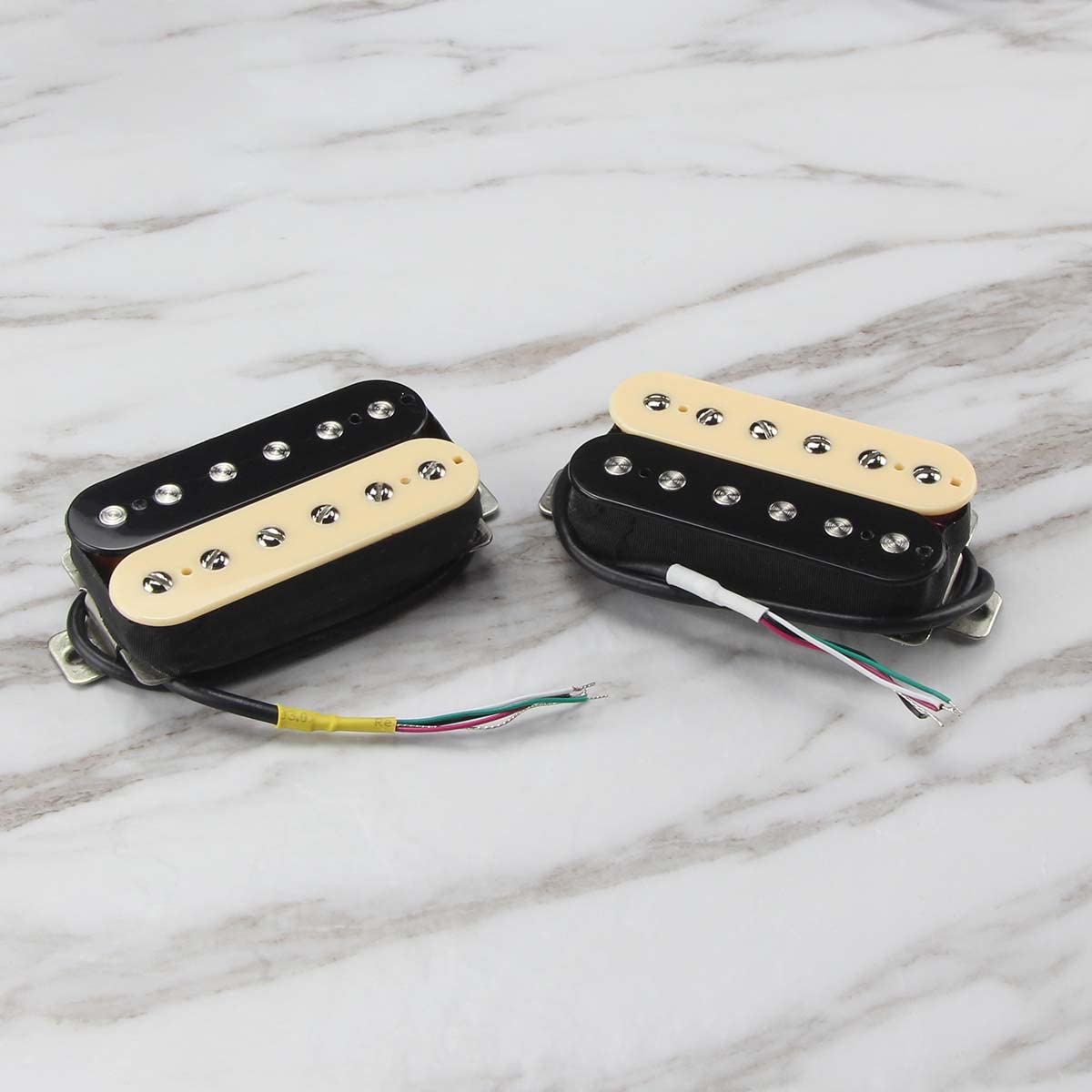 FLEOR High Output Alnico 5 Guitar Pickup Zebra Neck and Bridge Humbucker Pickups Set