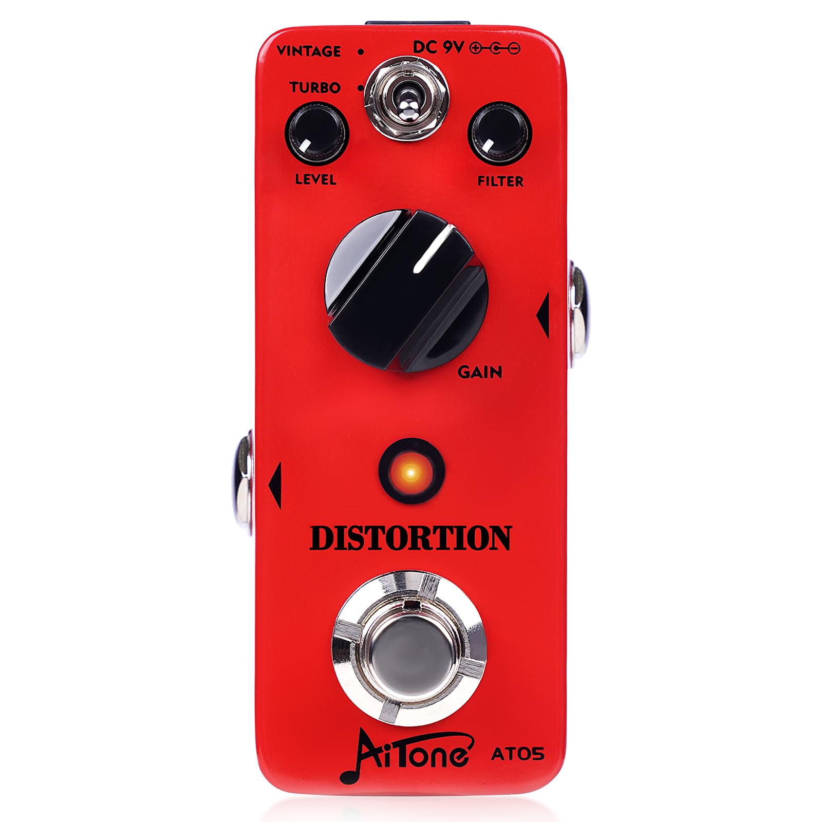 AITONE AT-05 Distortion Pedal Mini Electric Guitar Effect Pedal with 2 Modes True-Bypass