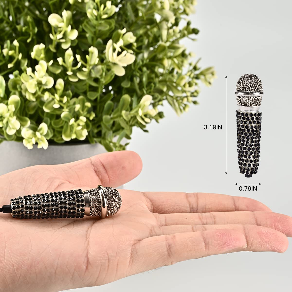 DELADOLA Mini Microphone,Portable Vocal Tiny Microphone, Asmr Microphone,Phone Microphone, Mini Karaoke Microphone for Voice Rec