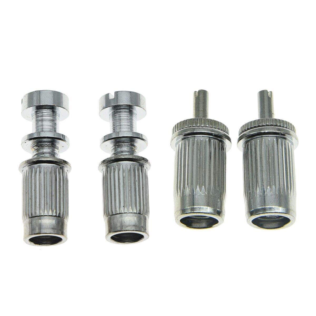 KAISH LP Tune-o-matic Roller Saddle Bridge Tailpiece Stopbar Set for Les Paul Chrome